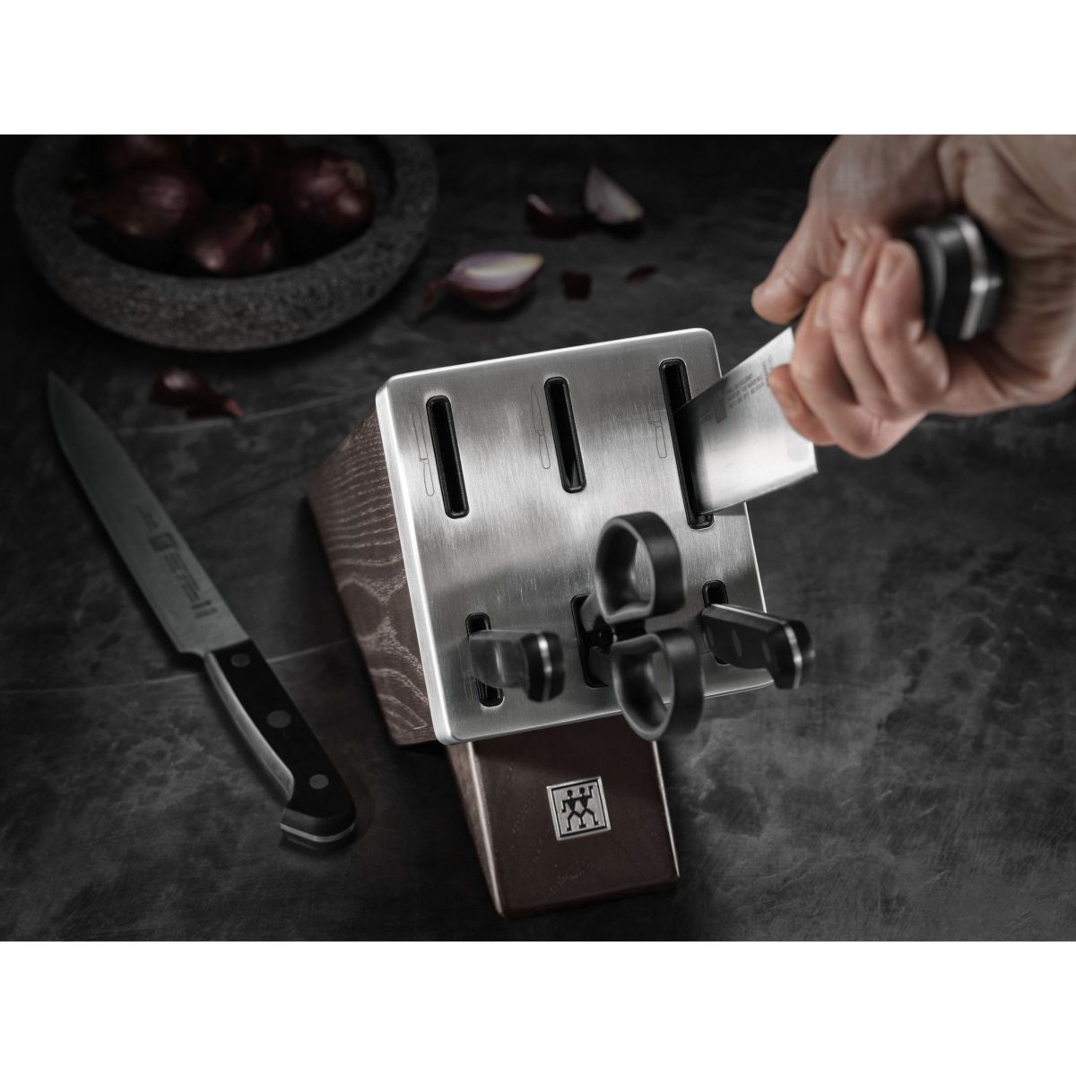 Bloc couteaux Gourmet Sharpblock 7 pieces noir, ZWILLING
