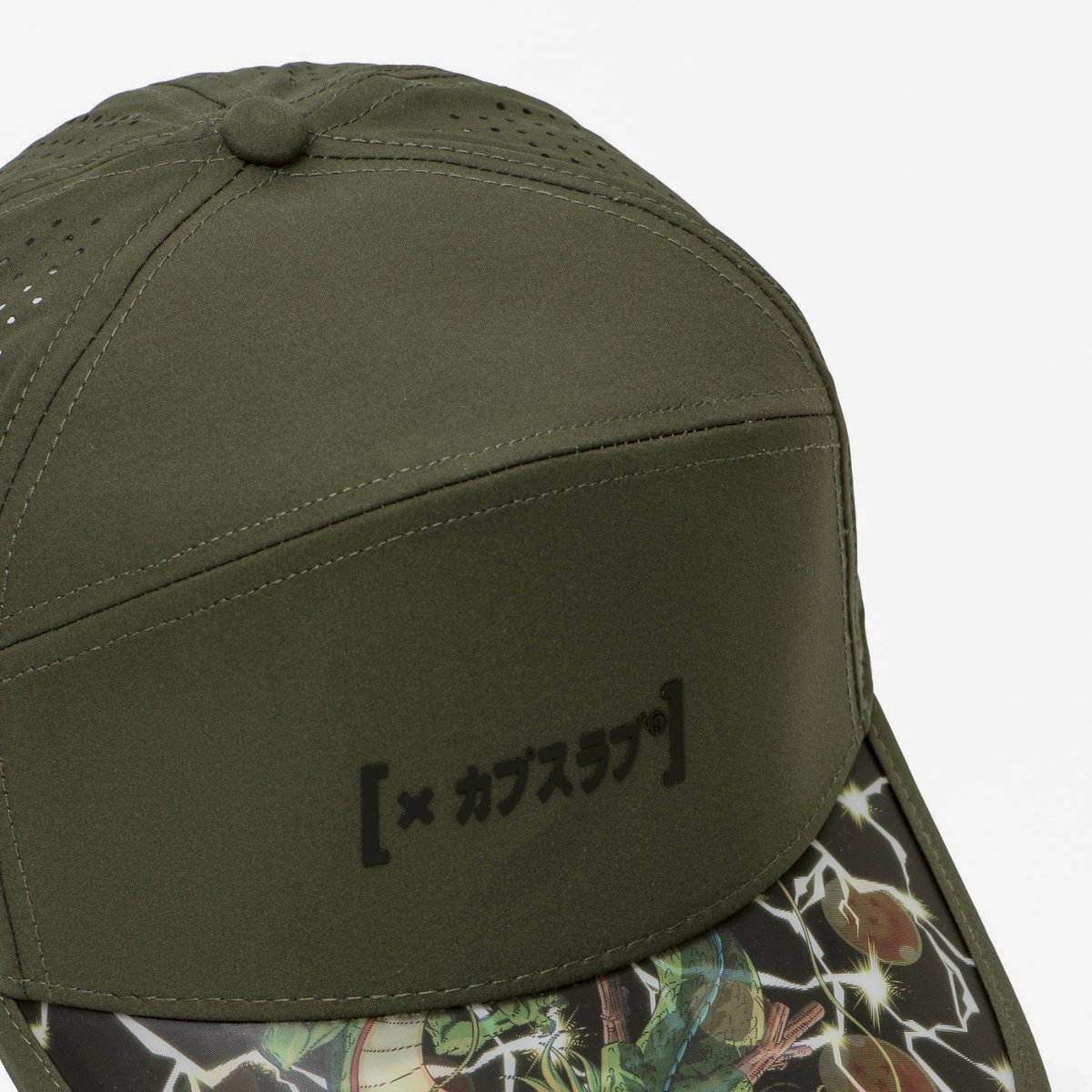 Casquette 6 panels Dragon Ball Z kaki foncé/orange, CAPSLAB