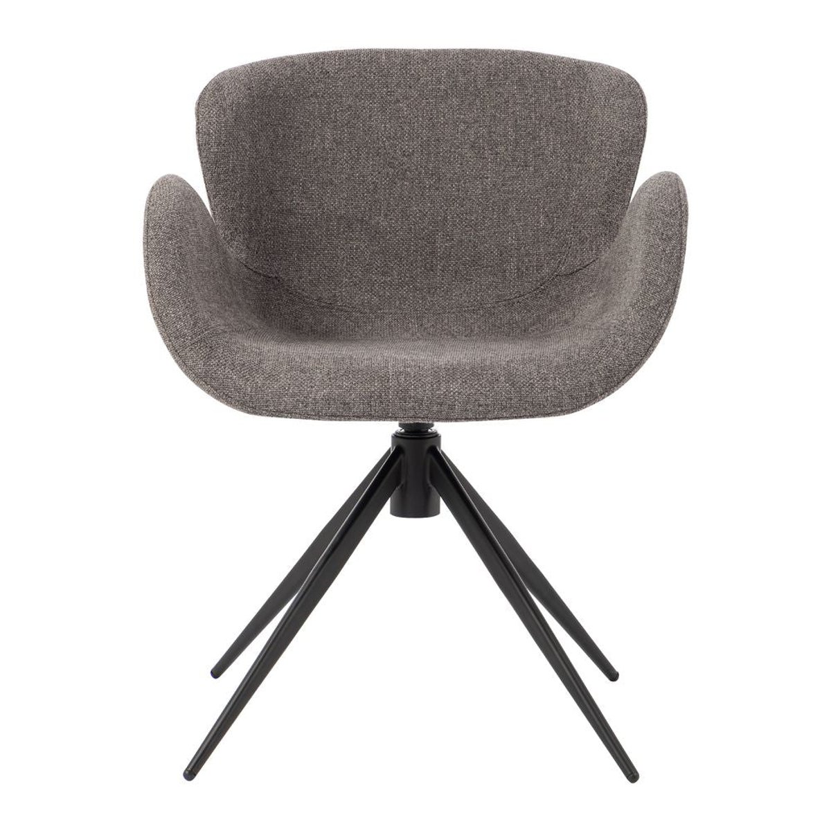 Chaise repas accoudoir tissu gris foncé, ZAGO