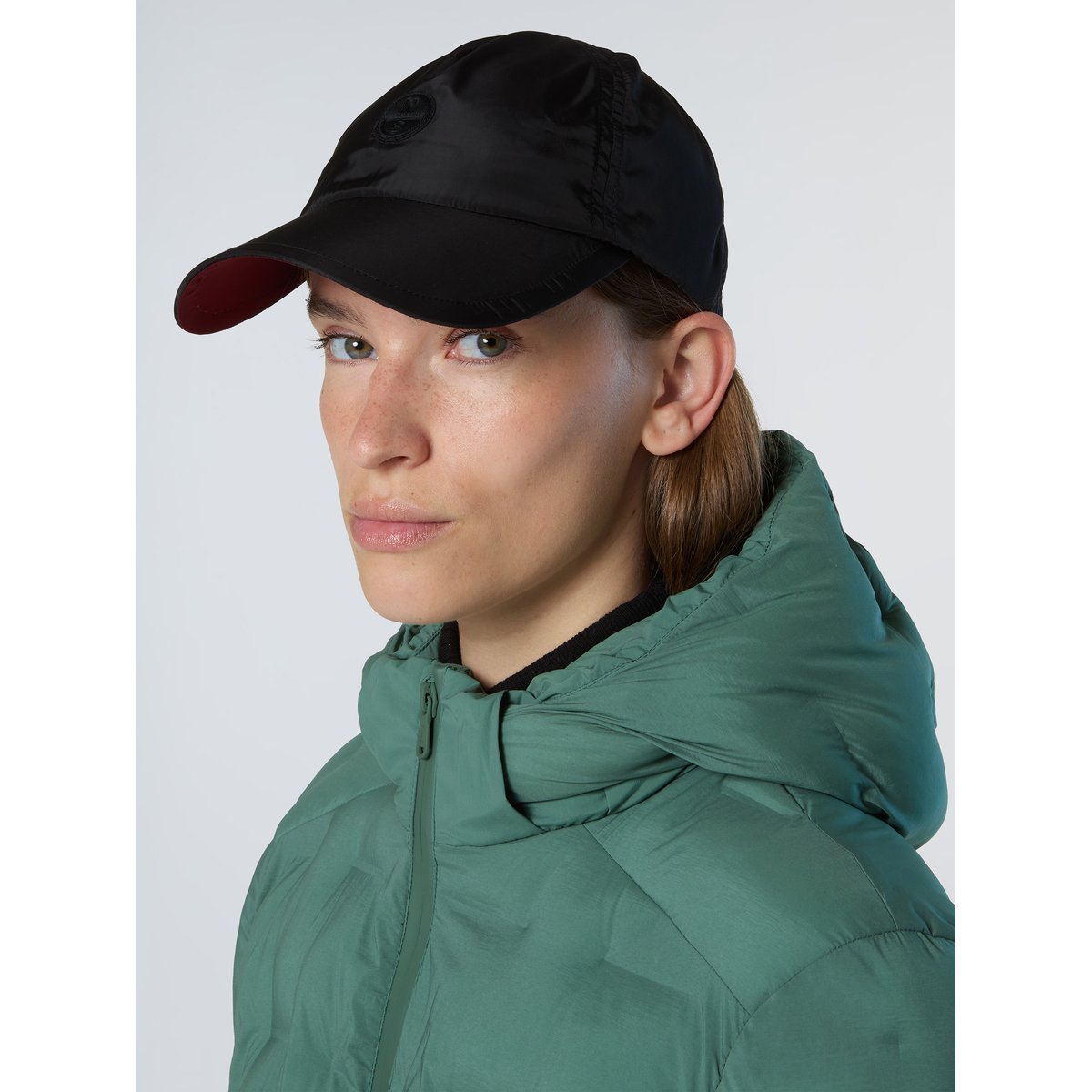 Casquette de baseball en nylon satiné noir, NORTH SAILS