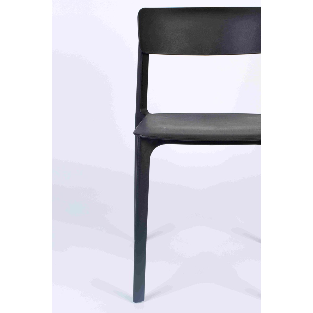 Chaise de salle à manger empilable (lot de 4), CLIVE noir, BOITE A DESIGN