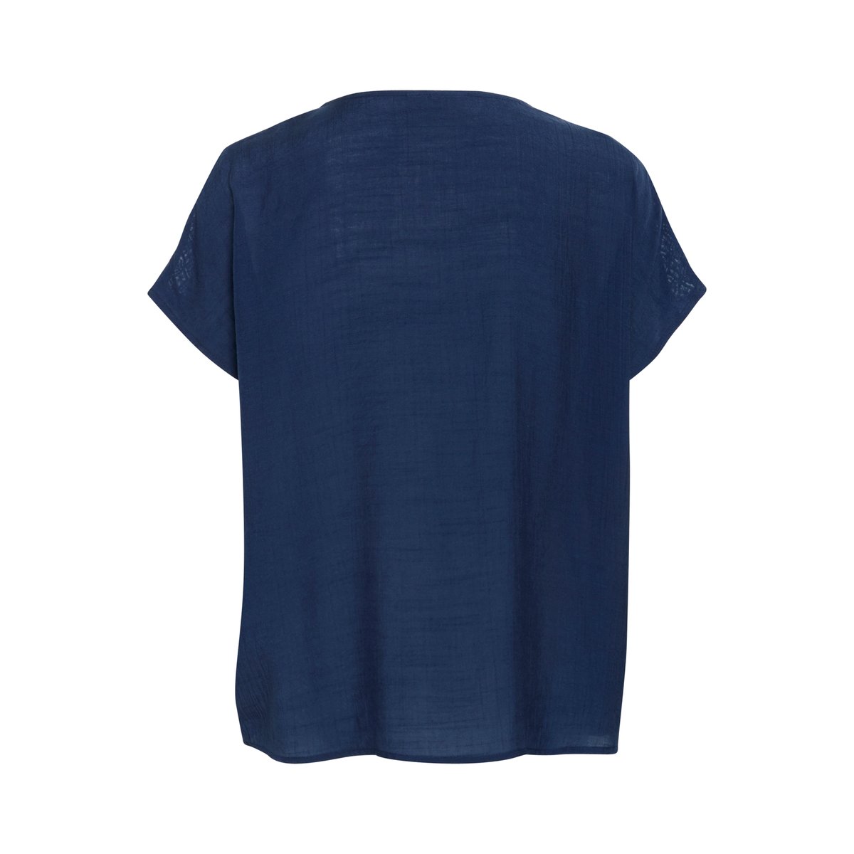 Blouse with short sleeve bleu navy blazer, CREAM