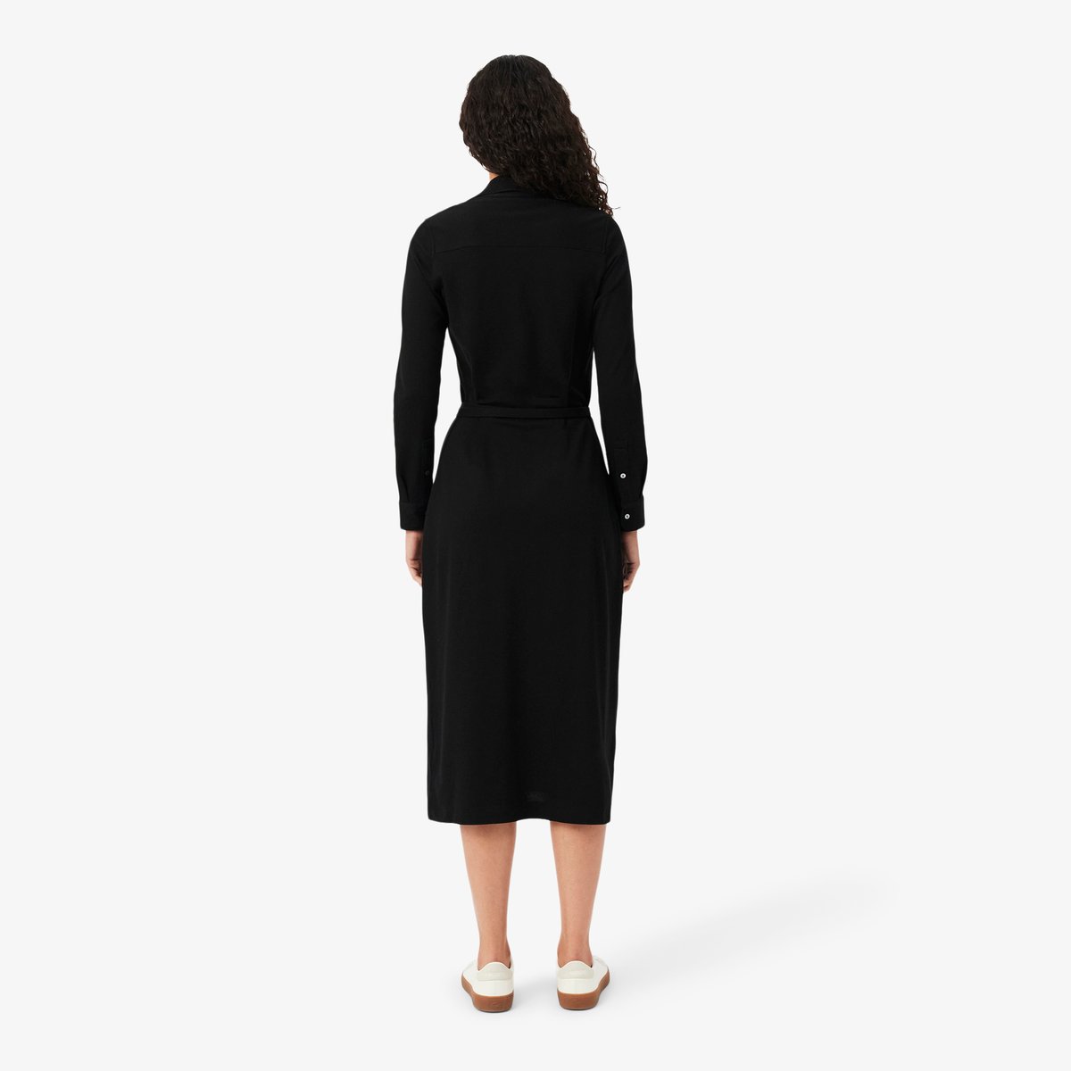 Robe polo portefeuille mini Piqué stretch noir-031, LACOSTE