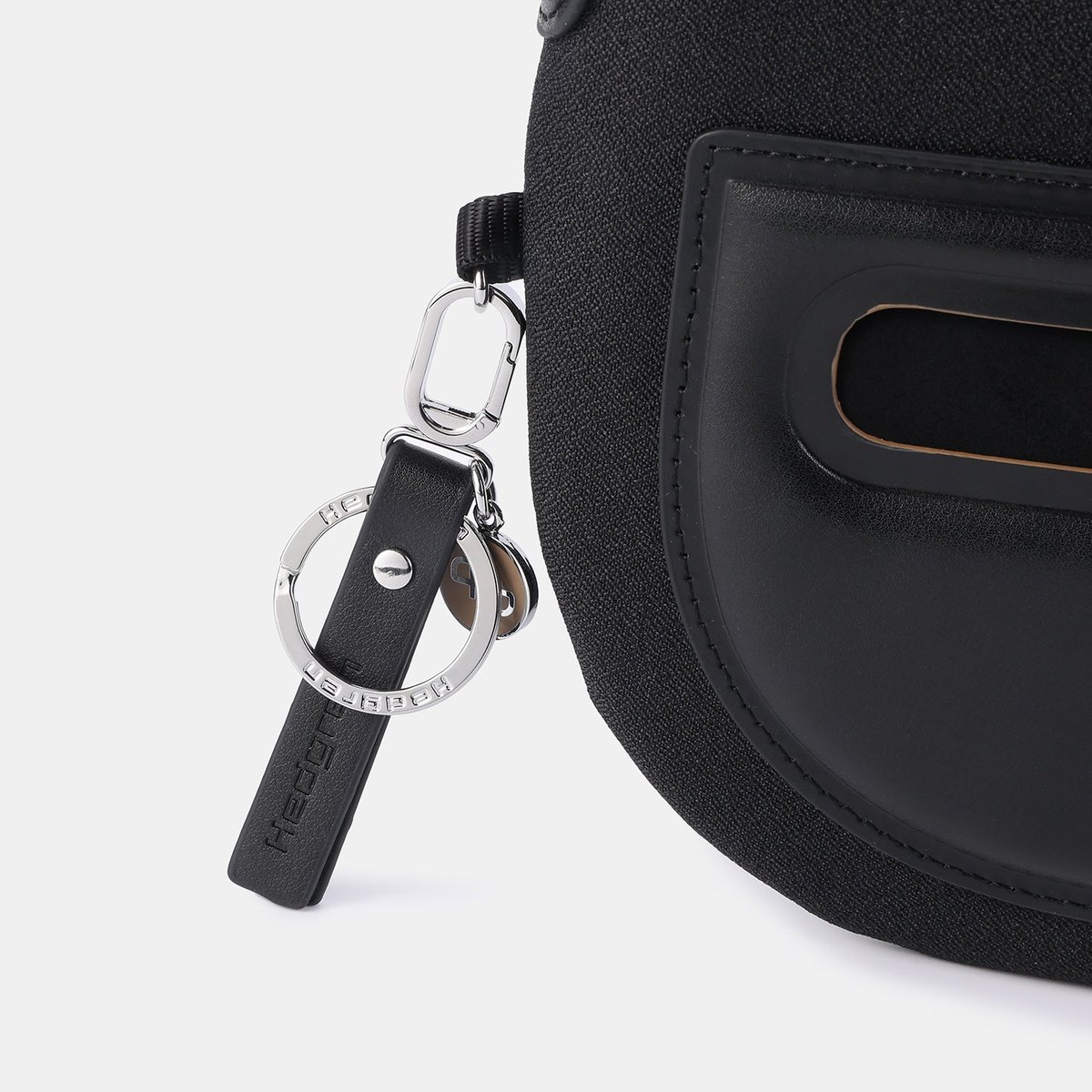 Sac bandoulière demi-lune compact sécurisé black, HEDGREN