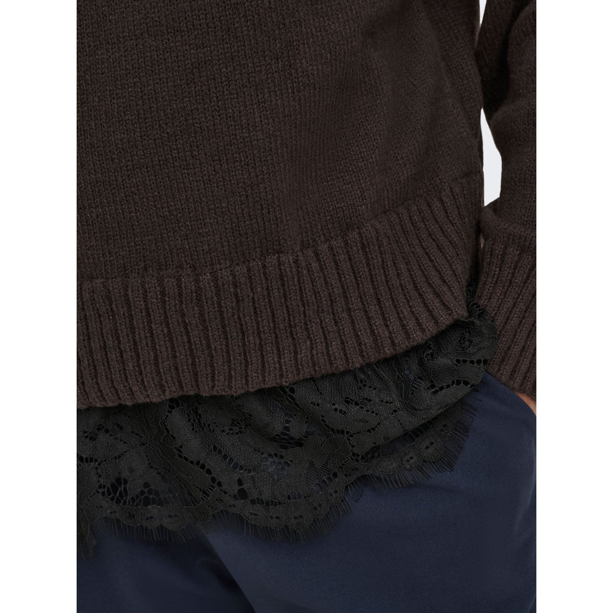 Pull En Maille marron - coffee bean 1, ONLY CARMAKOMA