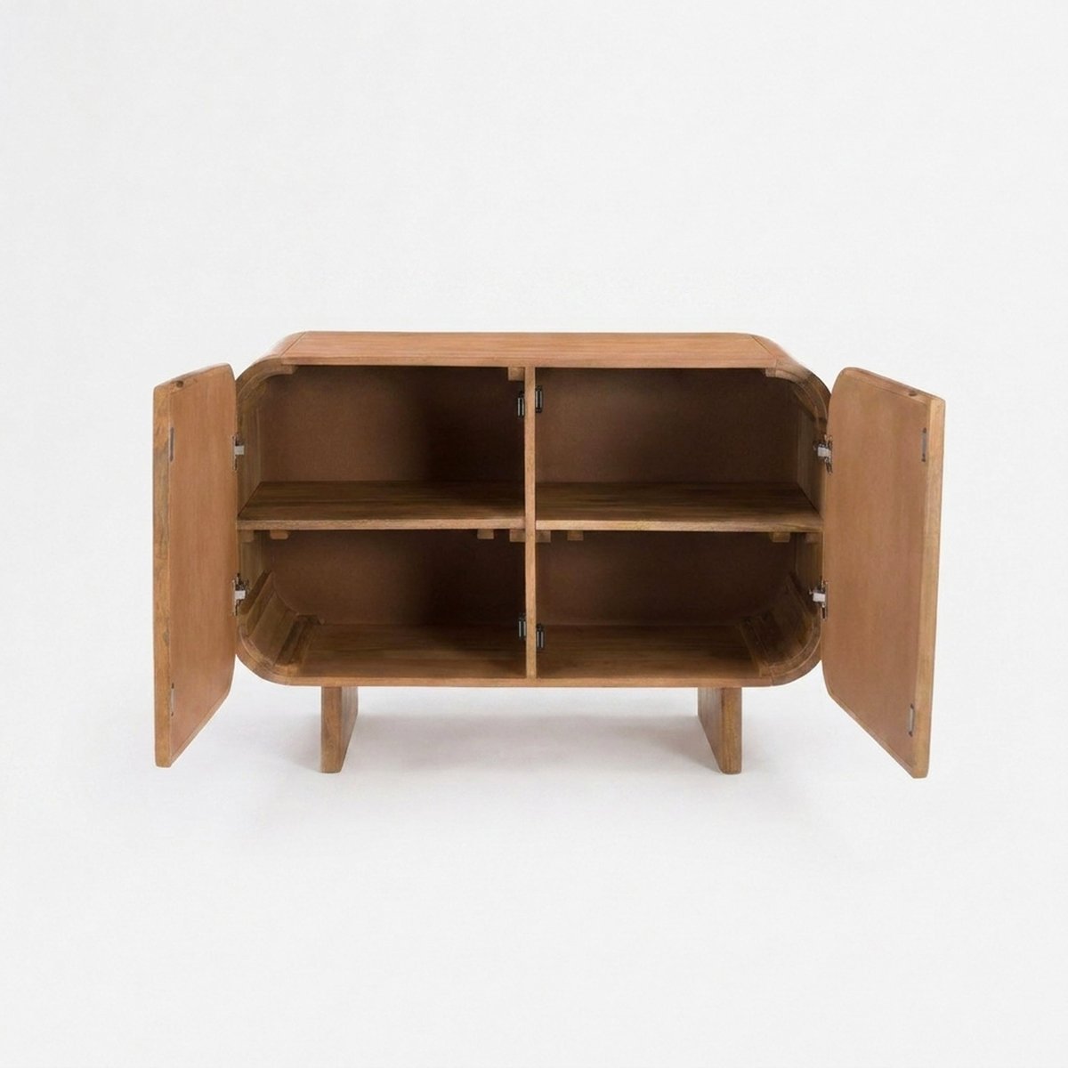 Petit buffet en bois de manguier et cannage - EZIO marron foncé, MAISON PAVANE