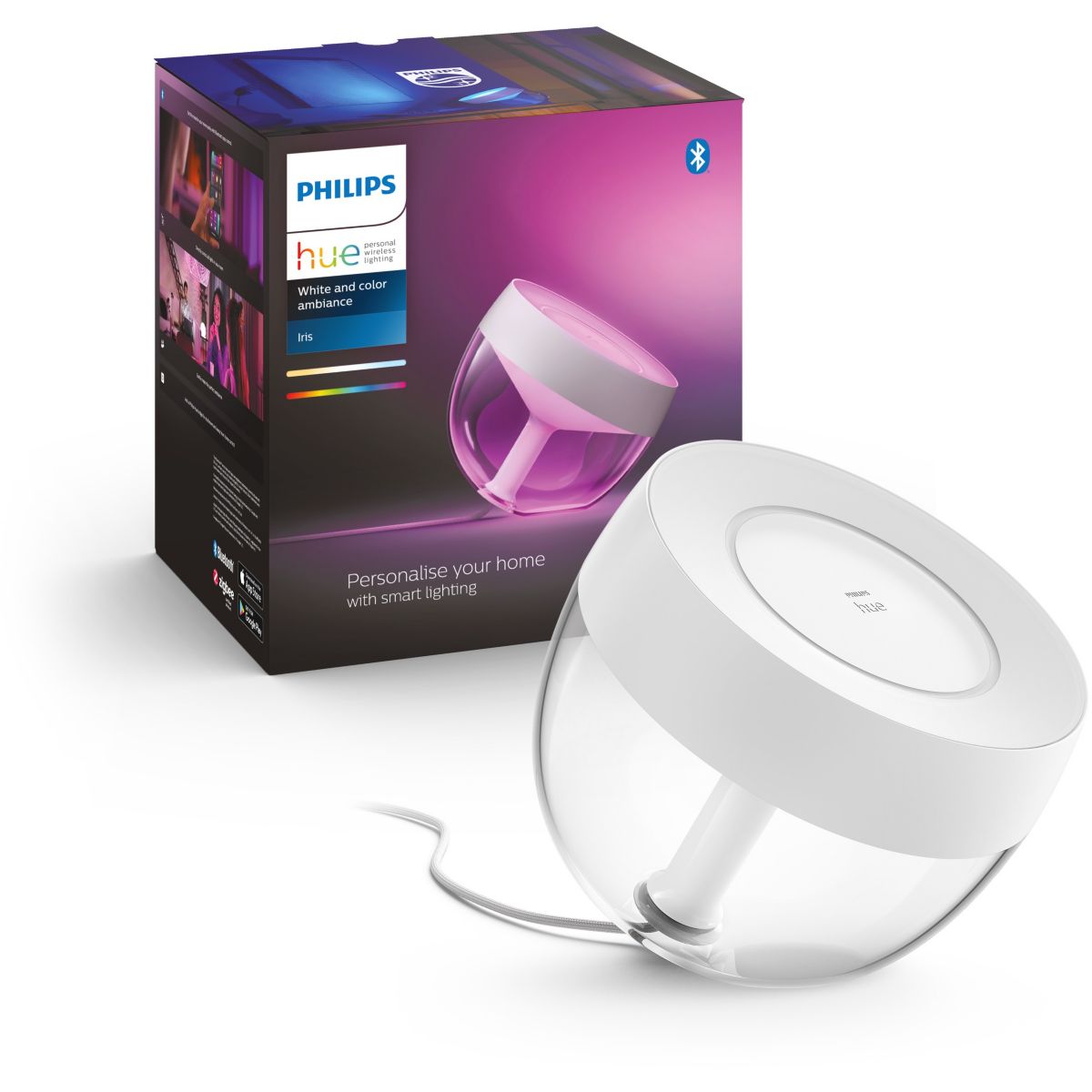 Lampe connectée Iris blanc White&Color Ambiance couleur unique, PHILIPS HUE