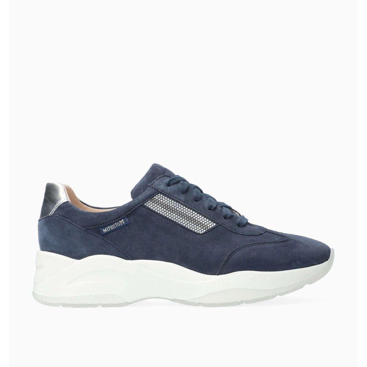 Baskets en cuir nubuck ROSE bleu p5134264, MEPHISTO