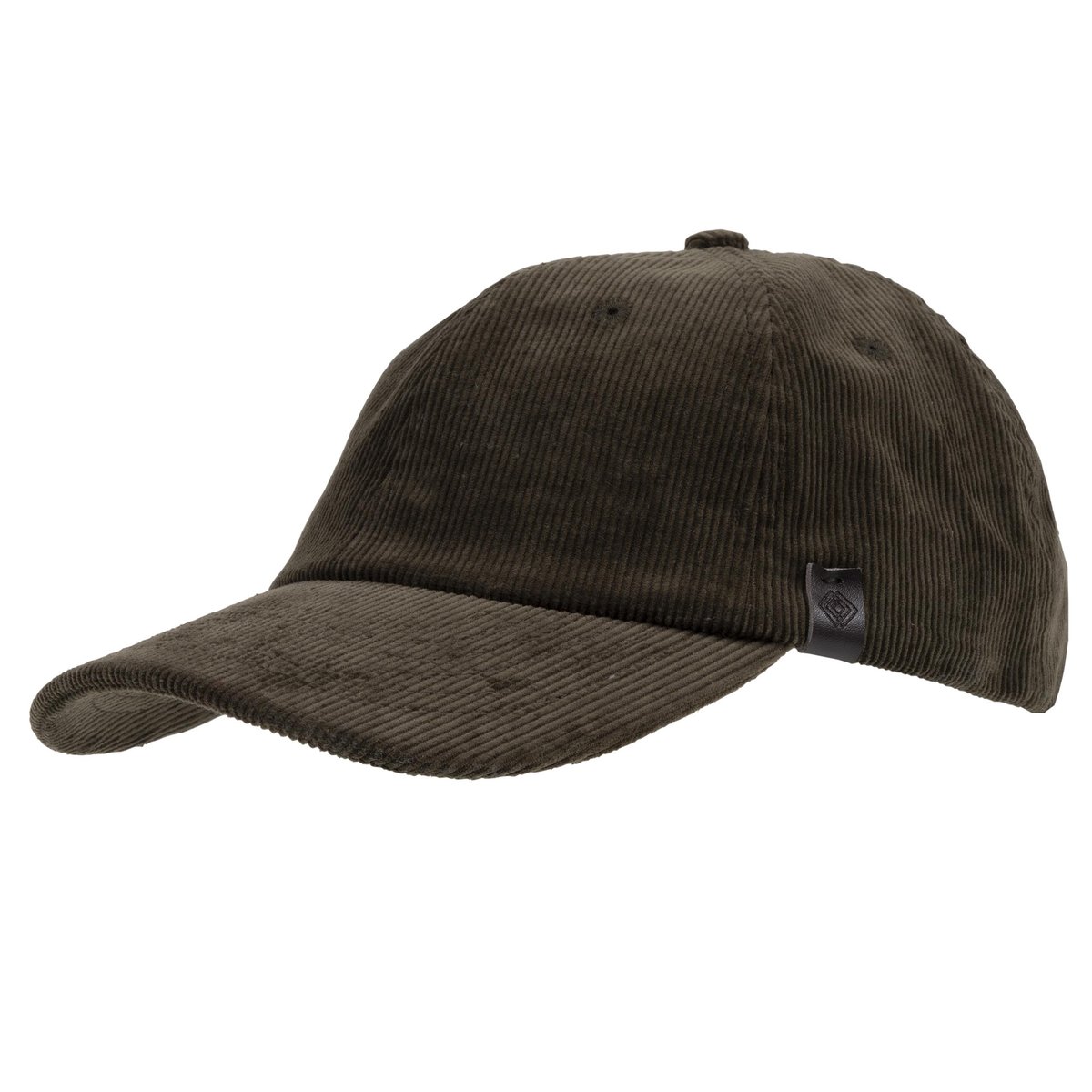Casquette velours côtelé doublé tissu vert kaki, ISOTONER