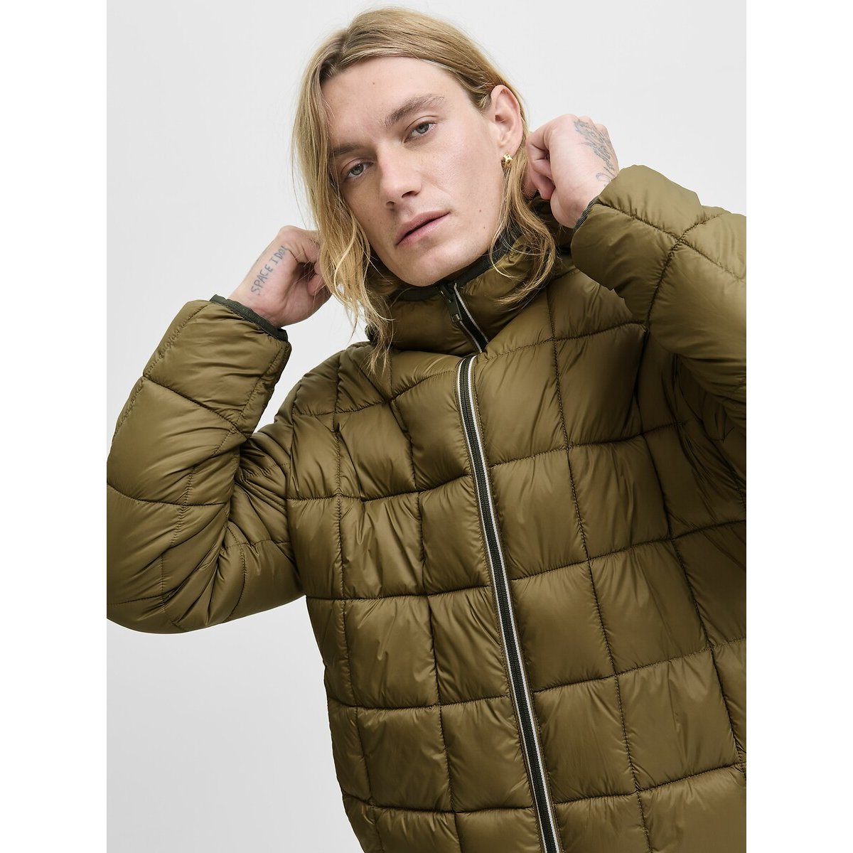 Manteau double fonction réversible olive, JACK & JONES