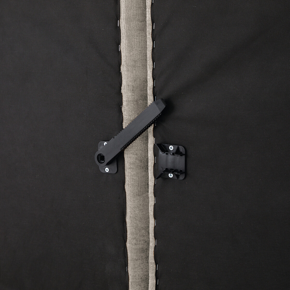 Moduleerbare poef, getextureerd fluweel, Malo taupe   , LA REDOUTE INTERIEURS