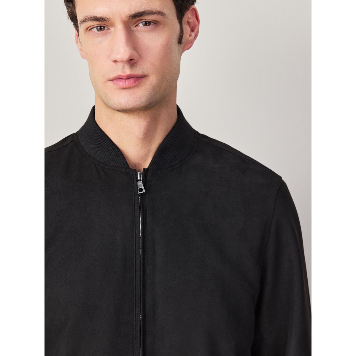 Blouson en daim synthétique noir, NEXT