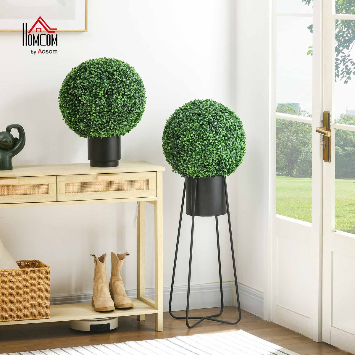 Topiaires artificielles PE Vert vert, HOMCOM