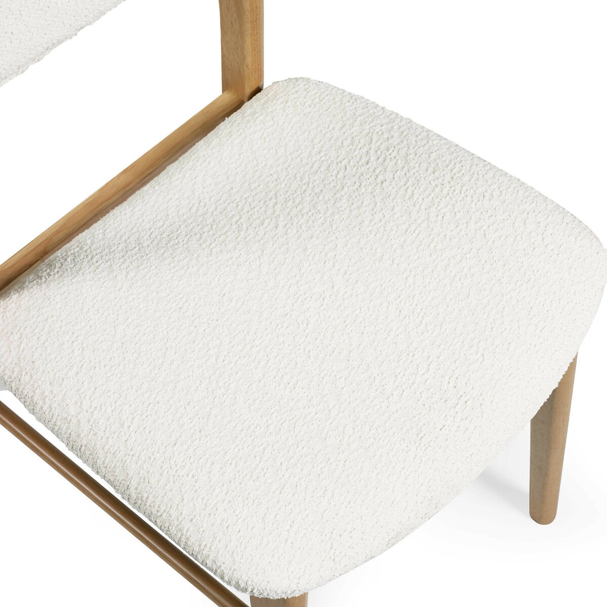 Thalía Oak & Boucle Upholstered Dining Chairs (Set of 2) wood/white, SO'HOME