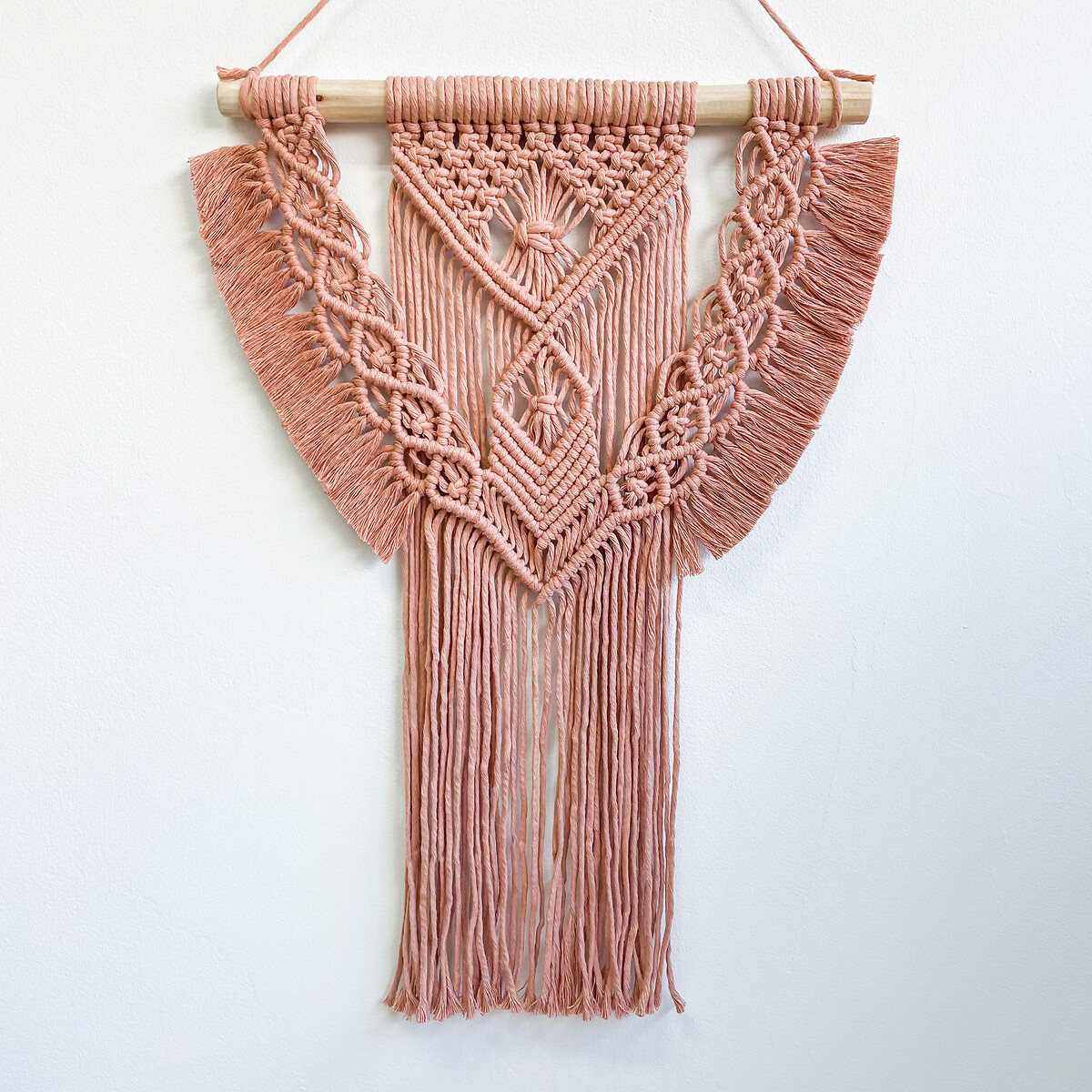 Decoração de parede em macramé RELUZ, Macramar rosa, MACRAMAR