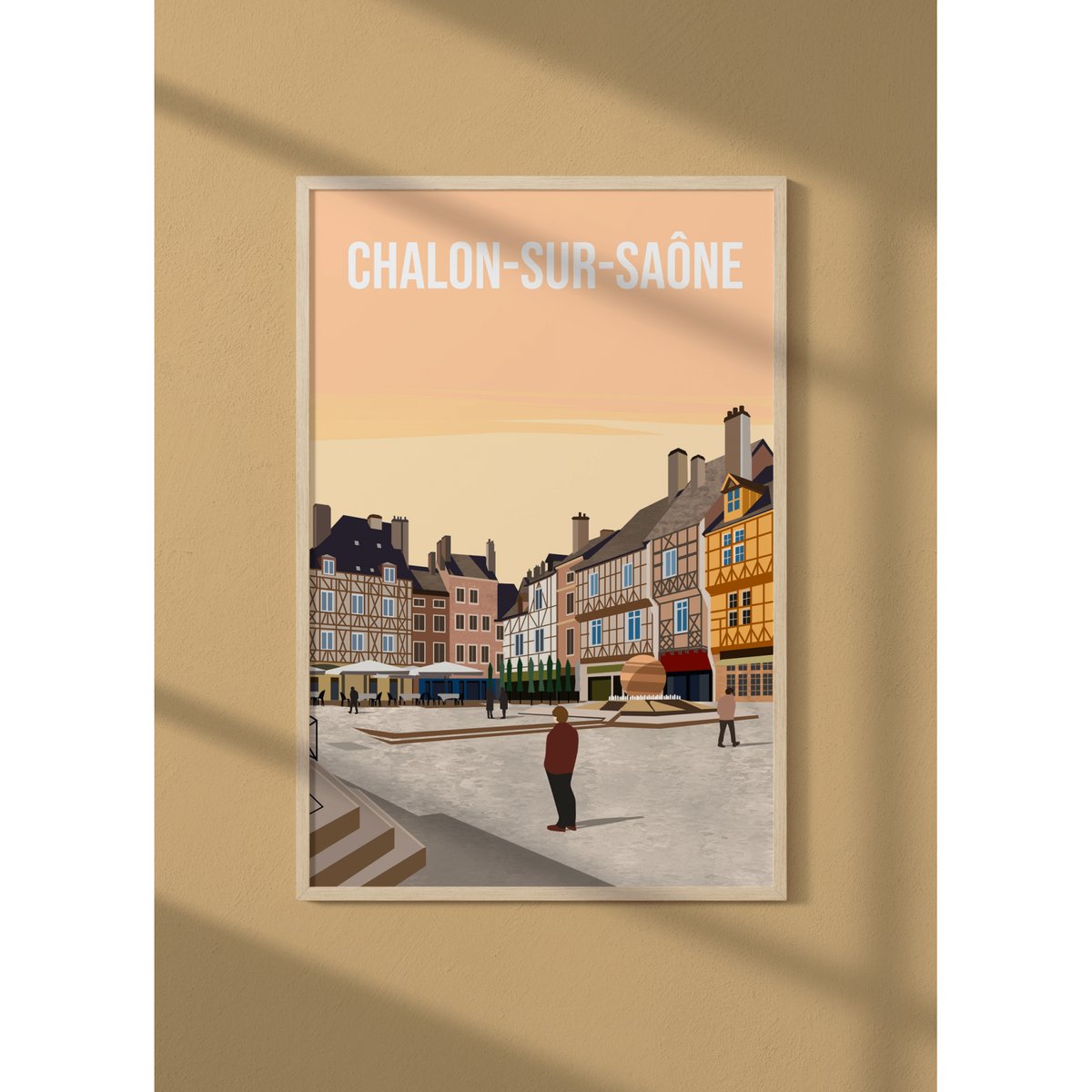 Affiche ville Chalon-sur-Saône blanc, L'AFFICHERIE