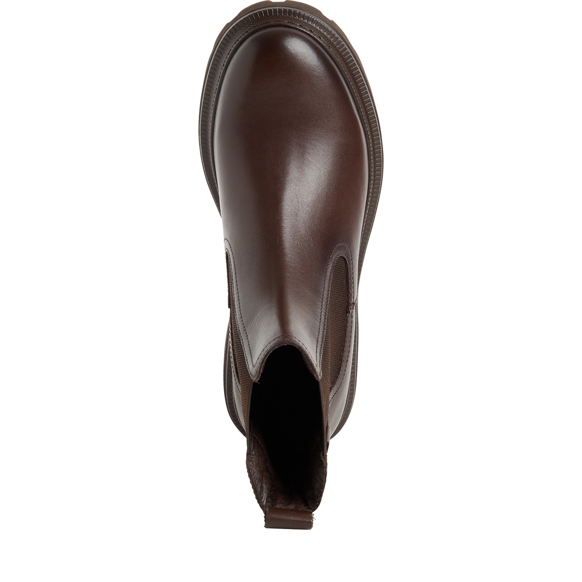 Bottine Chelsea en cuir marron, TAMARIS