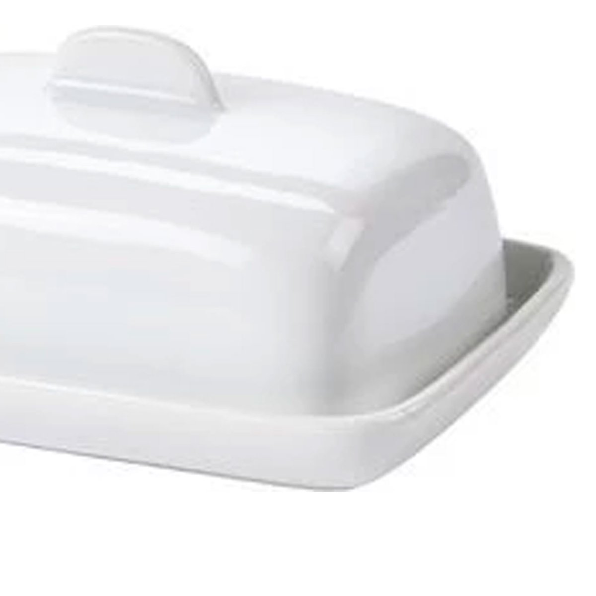 Petit beurrier individuel en porcelaine blanche 9x8x5cm blanc, WADIGA