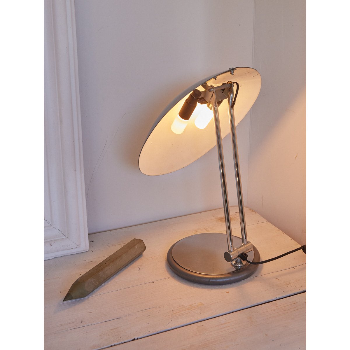 Lampe de bureau vintage Julia N°993 - Bon état gris, DEBONGOUT
