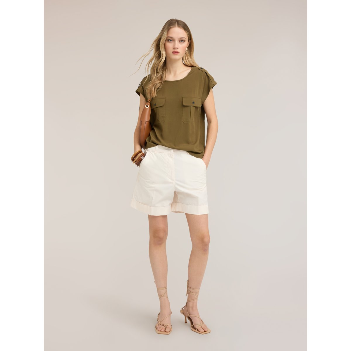 Short taille haute blanc, MOTIVI