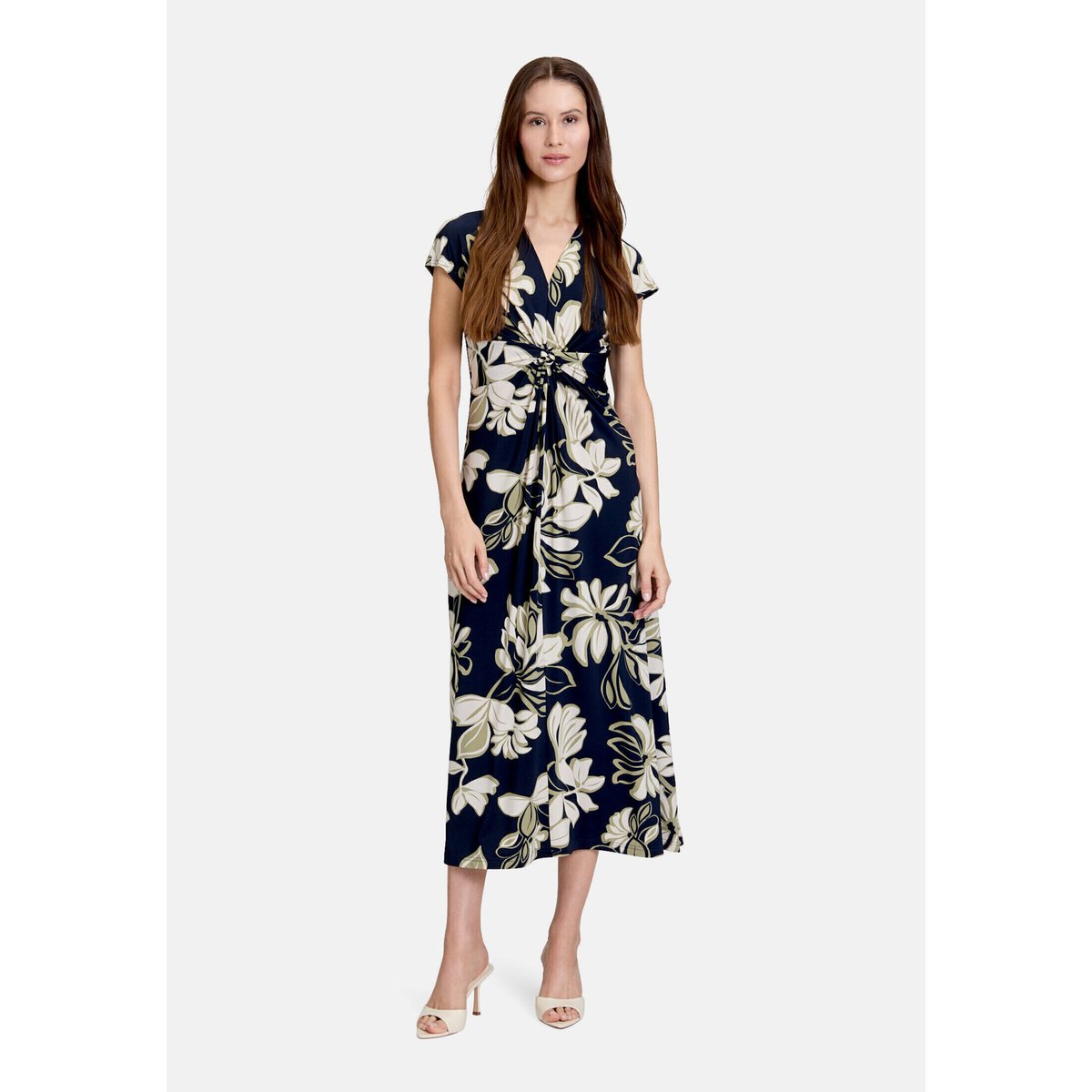 Robe longueur midi à fronce dark blue/green, BETTY BARCLAY