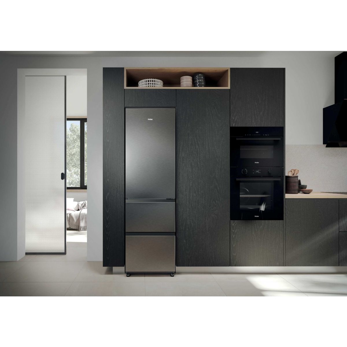 Réfrigérateur combiné HTR3518ENMX couleur unique, HAIER