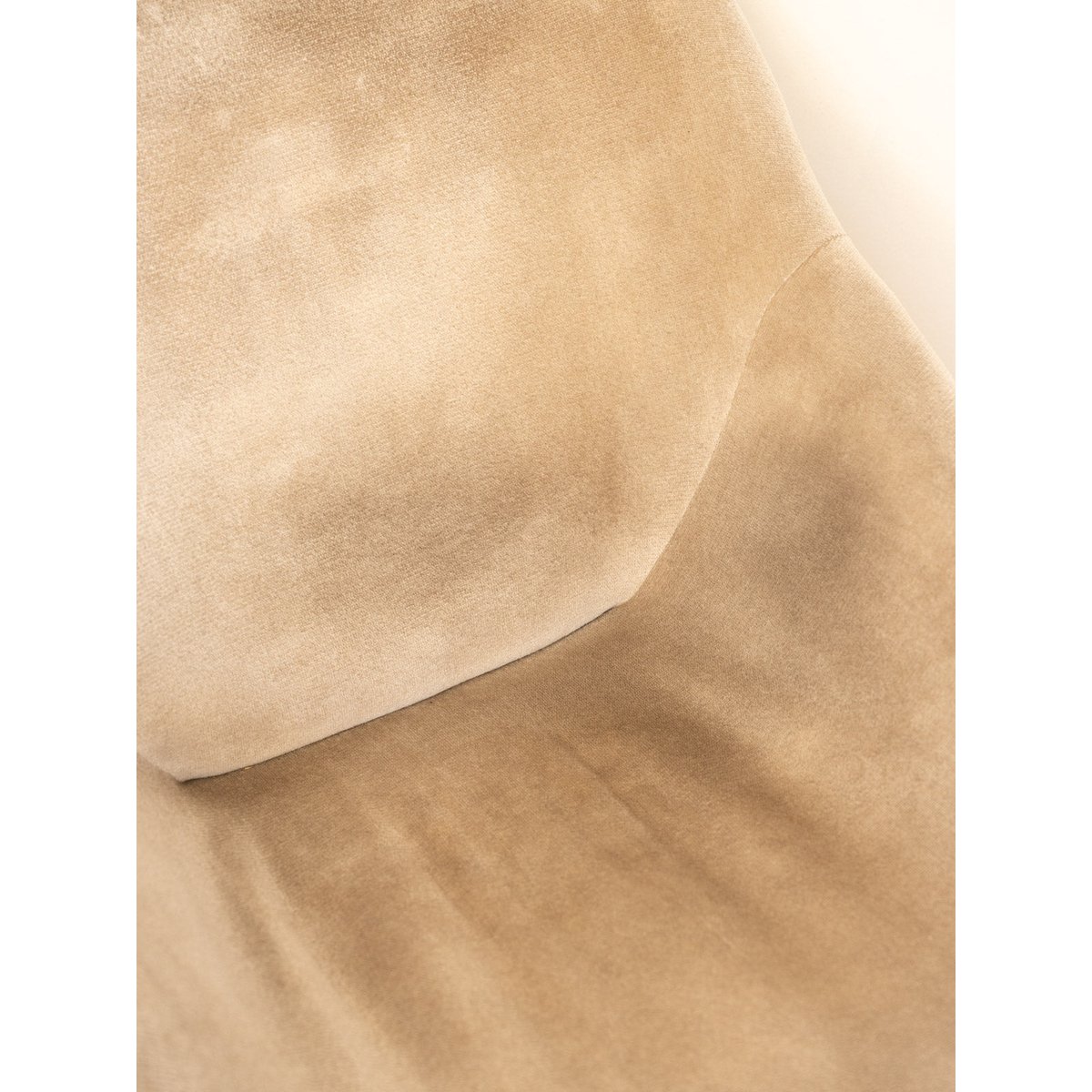 Fauteuil en bois et velours beige Ernest N°1548 - Bon état bois clair, DEBONGOUT