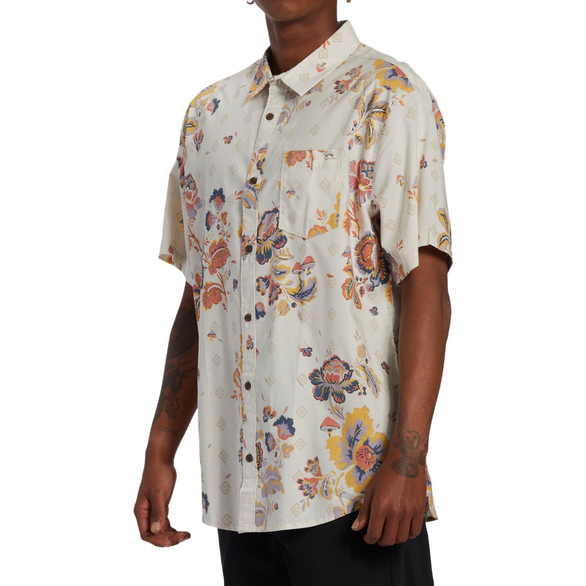 Chemise manches courtes SUNDAYS marron taupe, BILLABONG