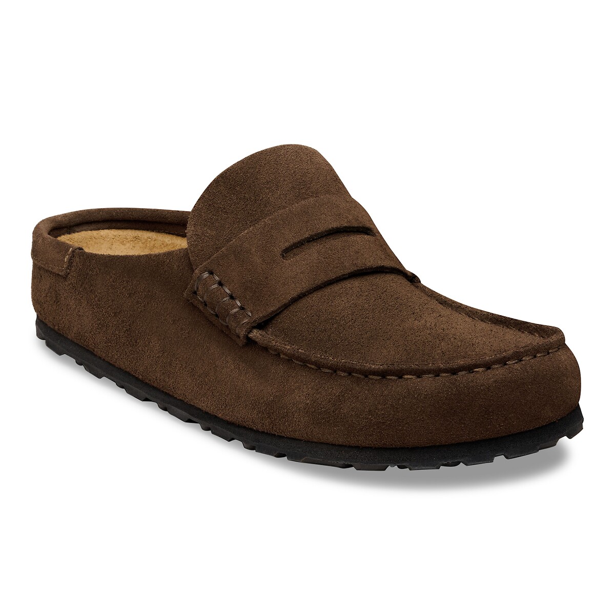 Veloursleder-Clogs NAPLES WRAPP braun, BIRKENSTOCK
