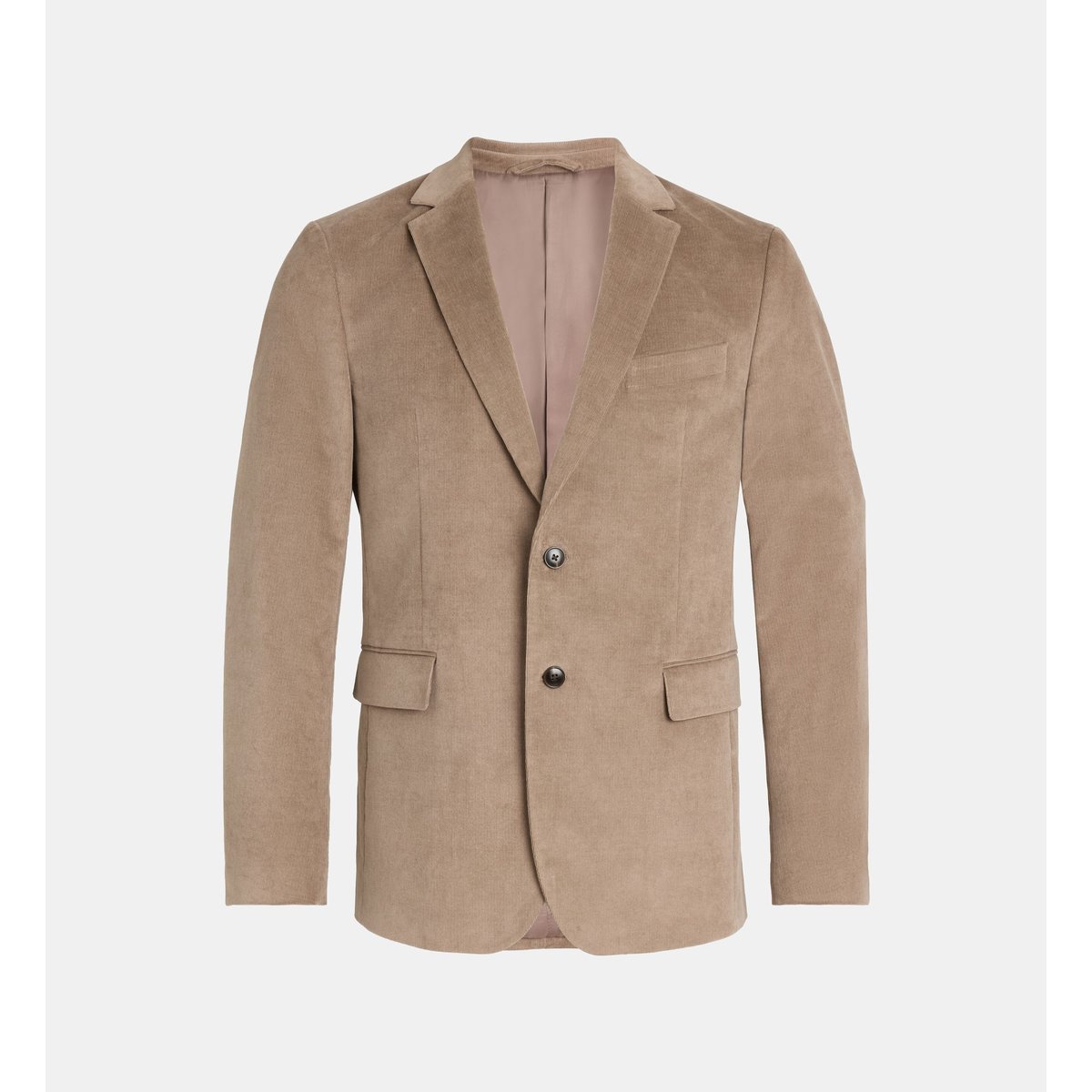 Veste de costume ajustée beroi en velours côtelé coton beige, COMPTOIR GL