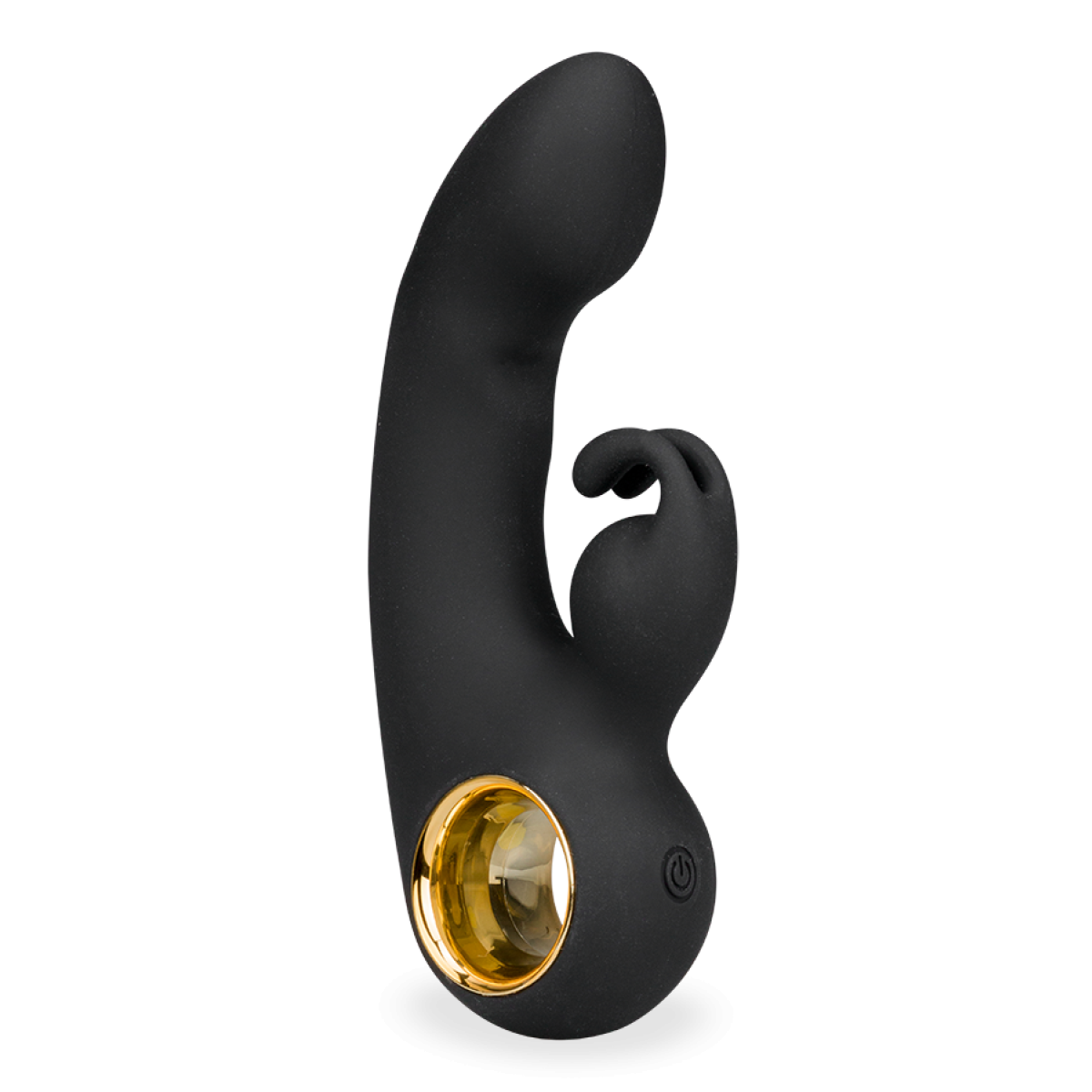 Mini vibromasseur rabbit vibrations et mouvements First Love noir, LOVE AND VIBES