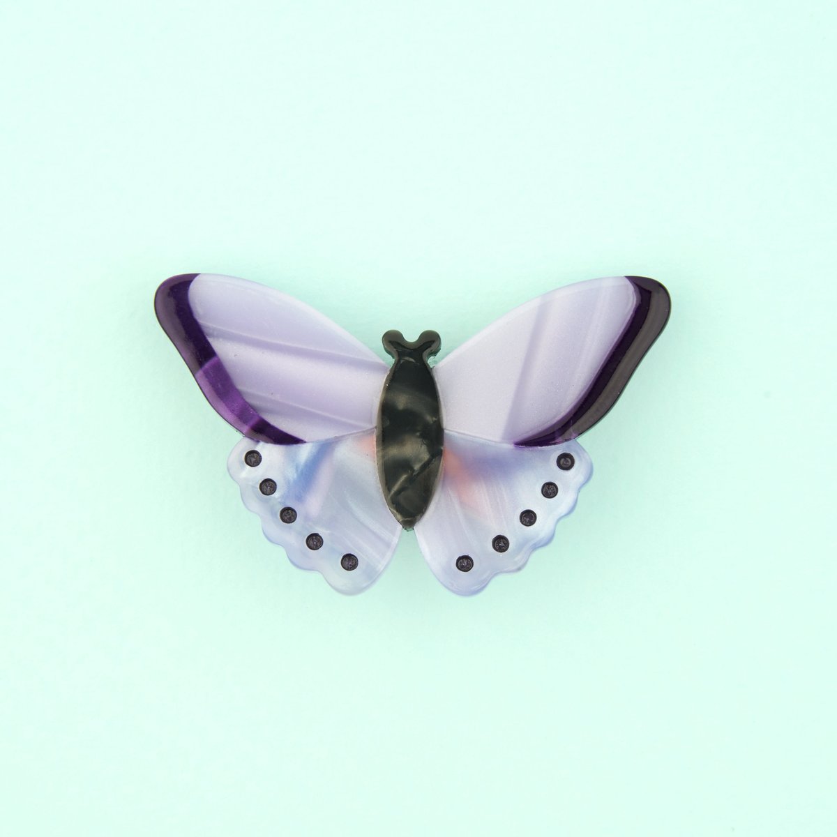 Barrette PAPILLON MAUVE mauve, COUCOU SUZETTE