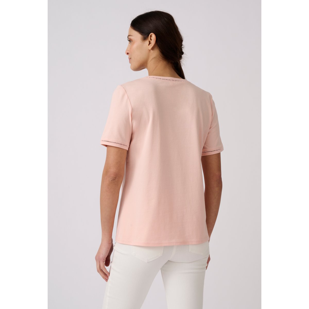 T-shirt motif placé rose poudré, DAMART