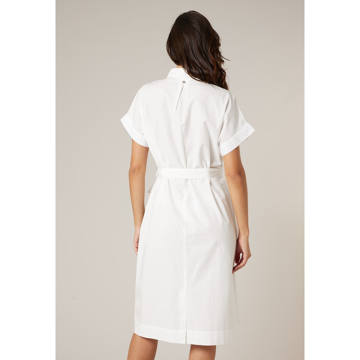 Robe chemise femme en 100% coton ZOHINA off white, DEELUXE