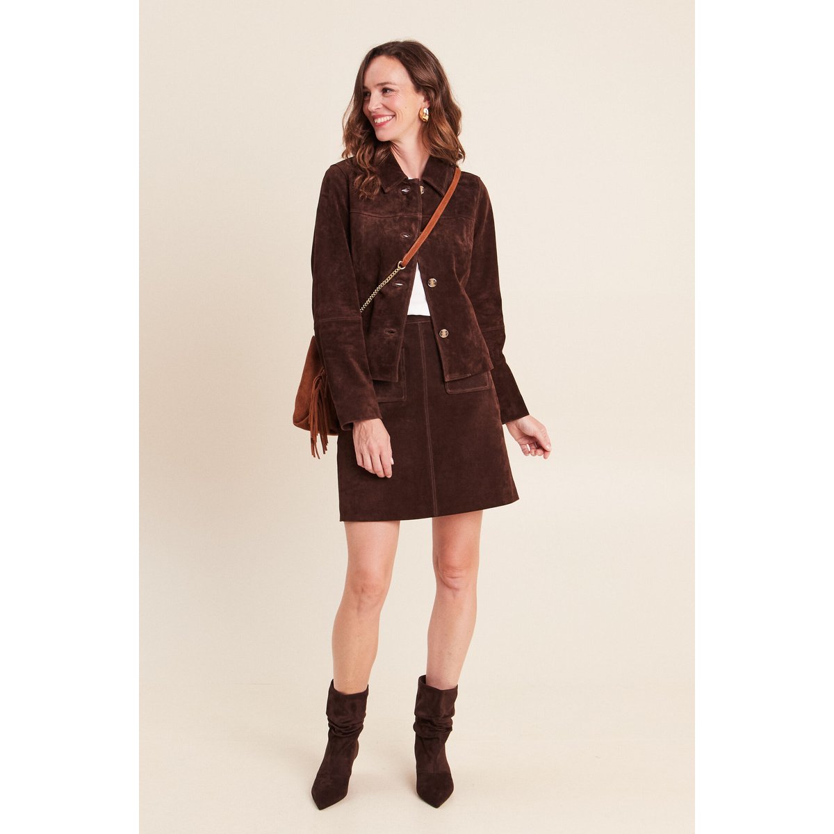 Veste doublée marron foncé, BREAL