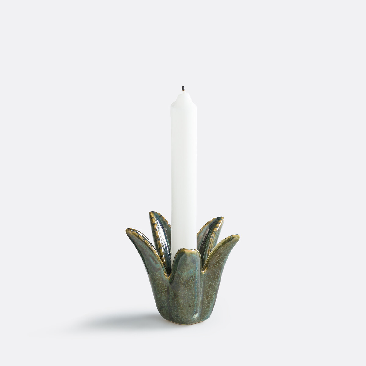 Portavelas de cerámica, altura 8,5 cm, TROPIA verde, LA REDOUTE INTERIEURS