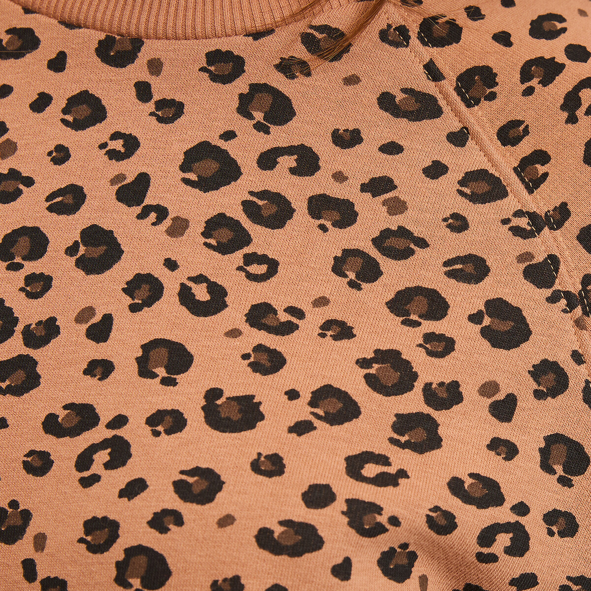 Leopard Print Sweatshirt in Loose Fit with Crew Neck leopard print, LA REDOUTE COLLECTIONS