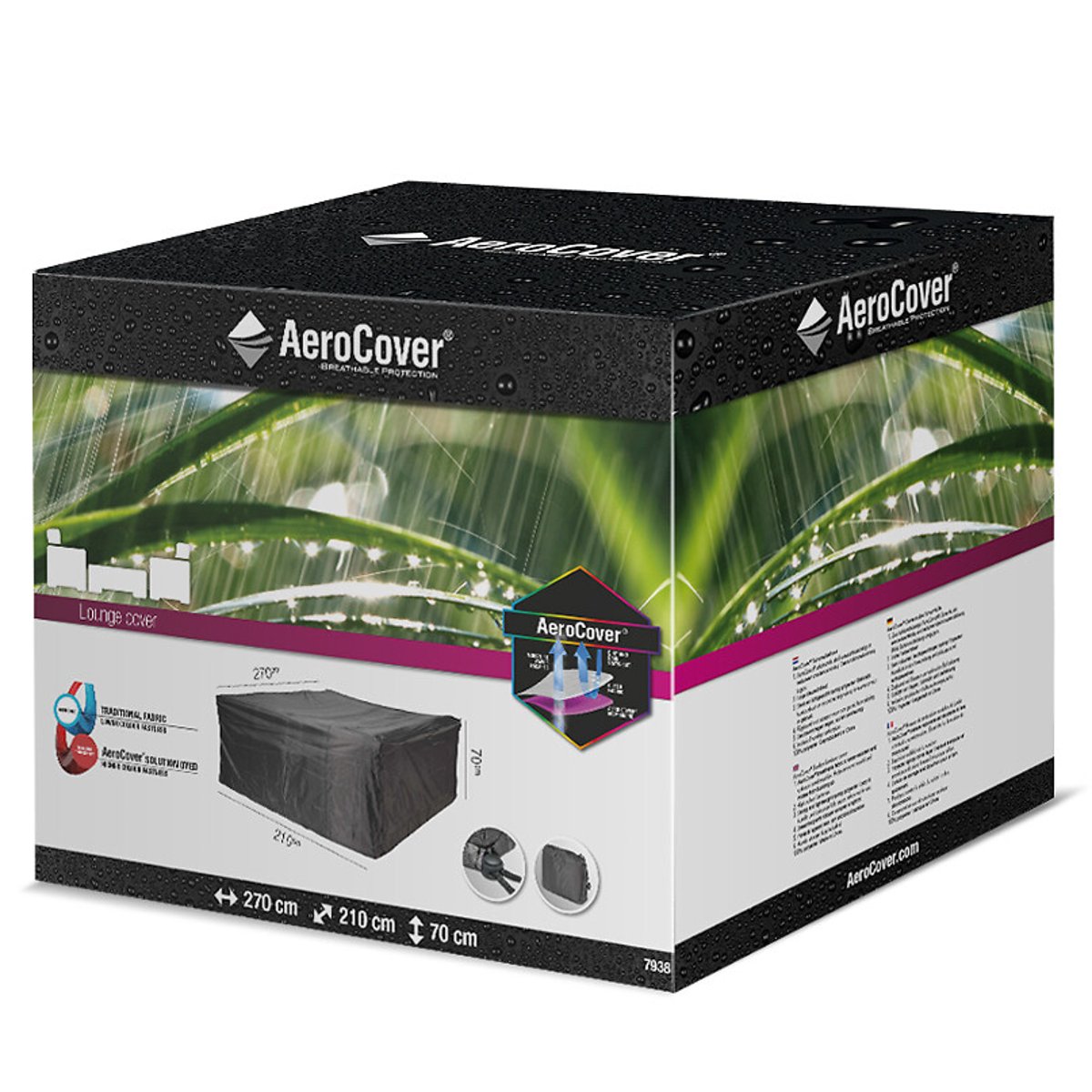 Garden Lounge Set Cover 270x210x70cm grey, AEROCOVER