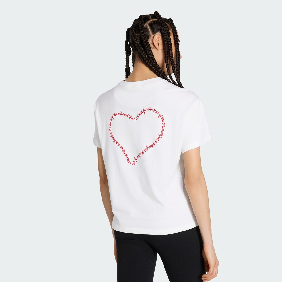 T-shirt manches courtes imprimé cœur white, ADIDAS SPORTSWEAR