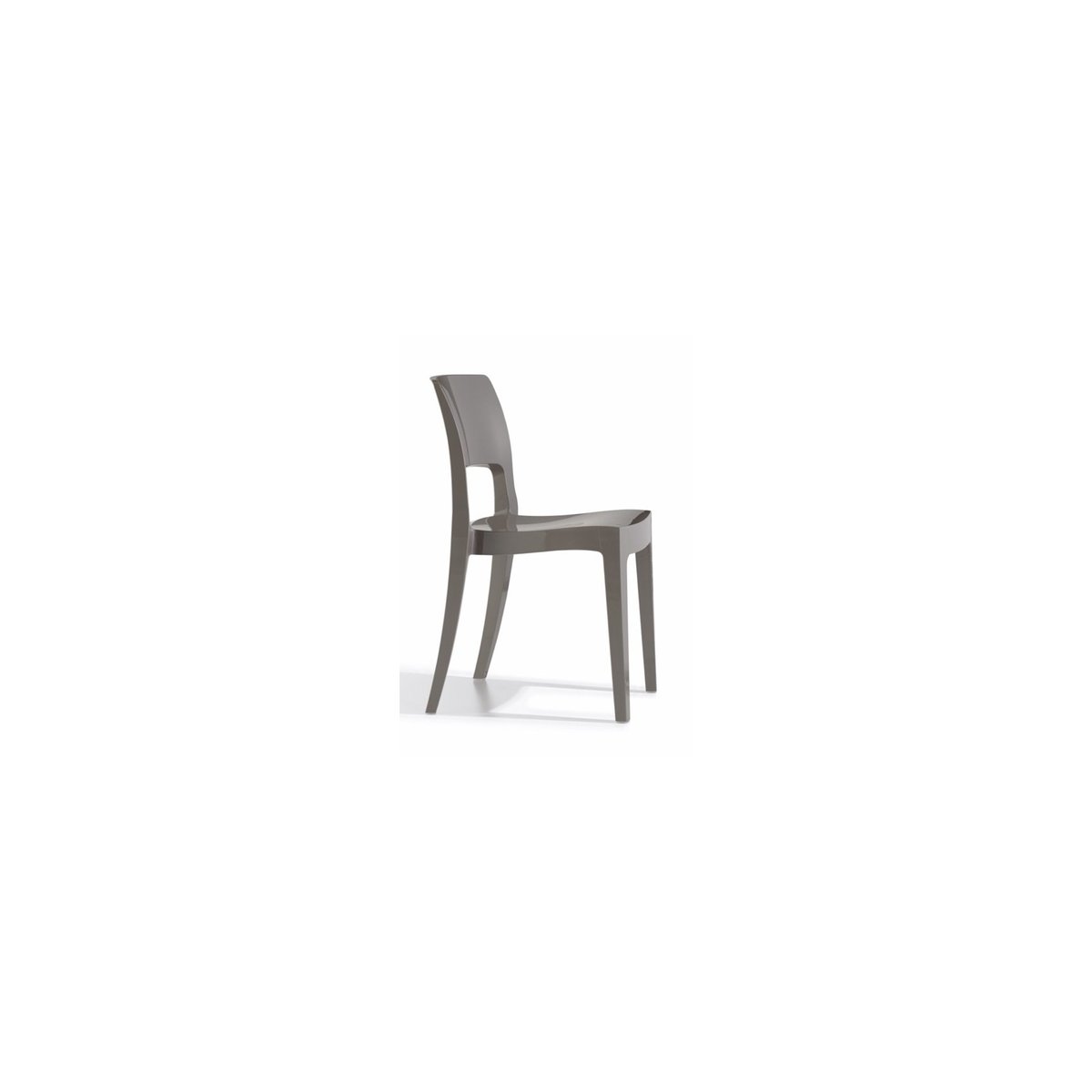 Chaise design empilable, ISY ANTISHOCK gris, SCAB DESIGN