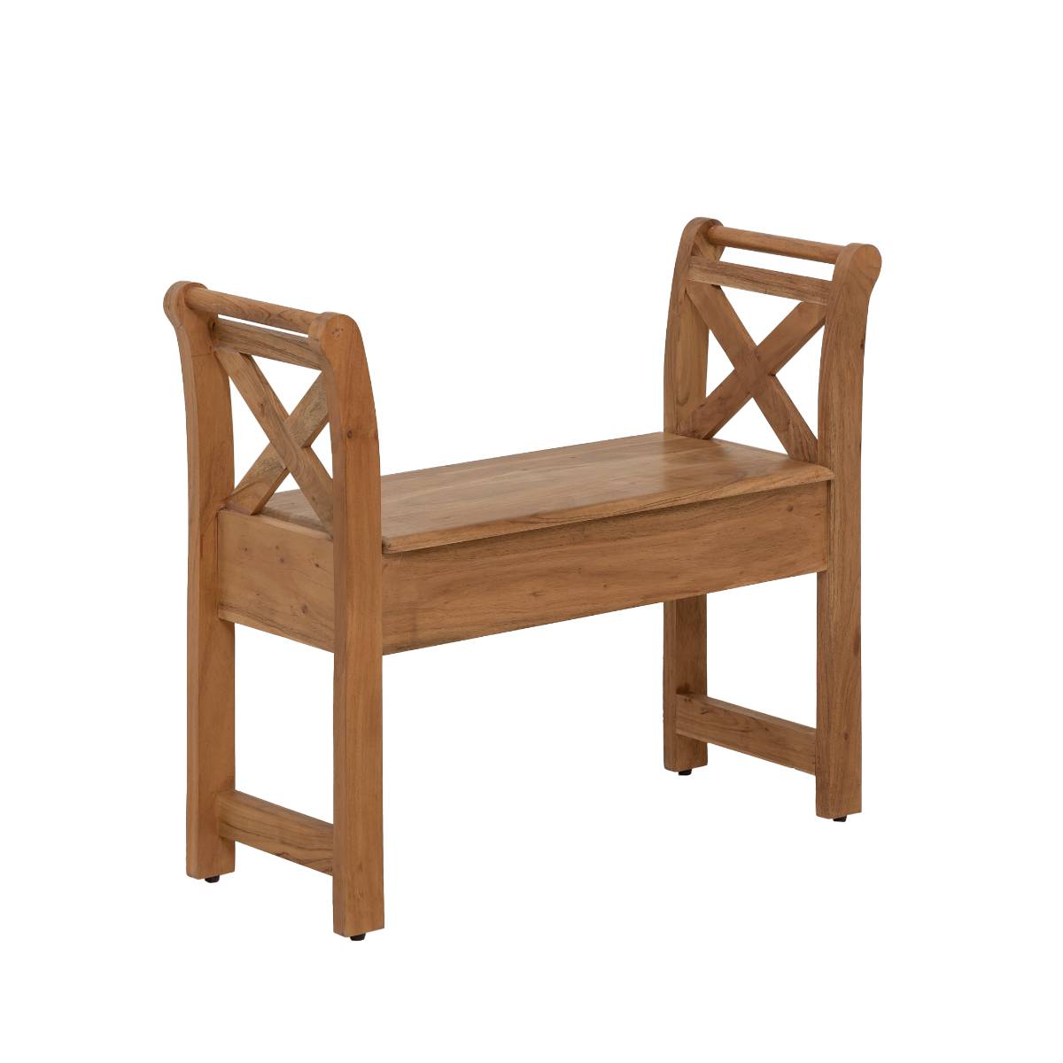 Banc en bois d'acacia ISOLDE bois foncé, MADE IN MEUBLES