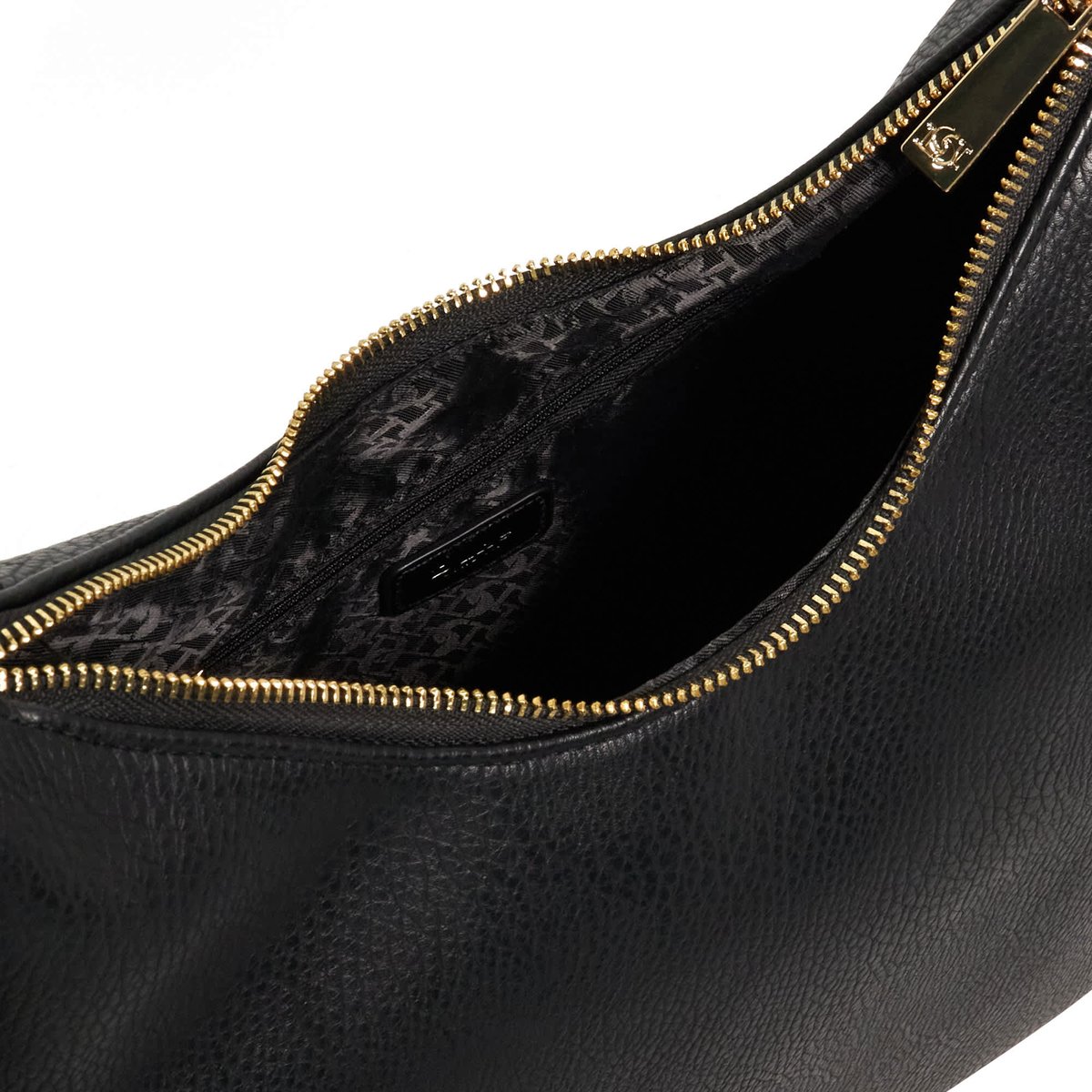 Sac à bandoulière souple avec bordure en métal - DECLARED black-synthetic, DUNE LONDON