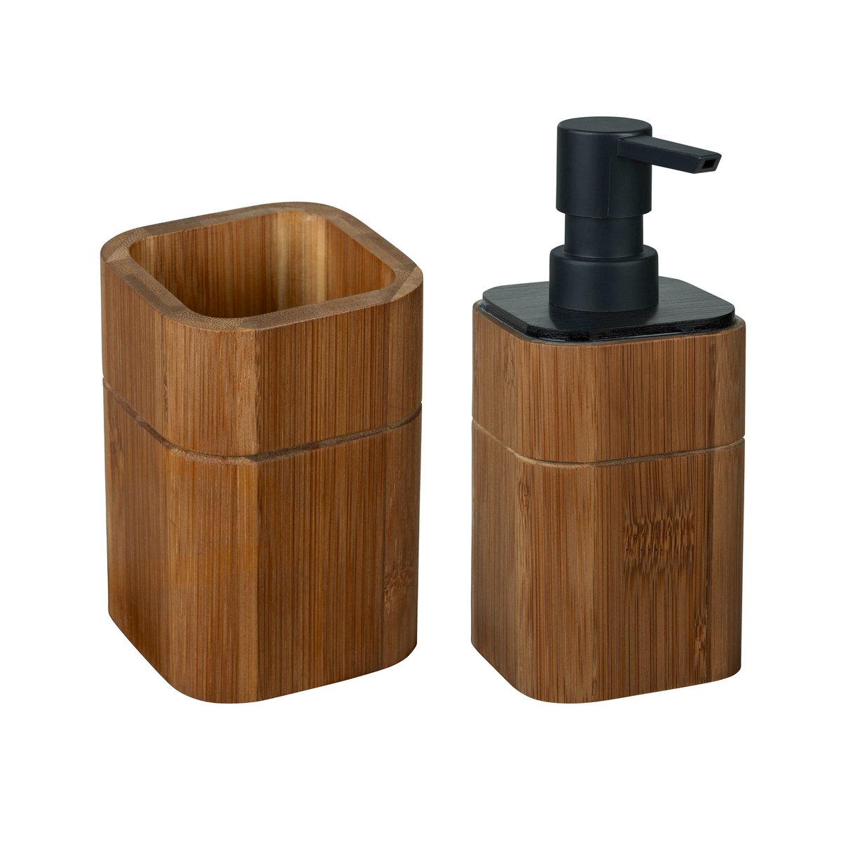 Set accessoires salle de bain en bambou SERRO marron, WENKO
