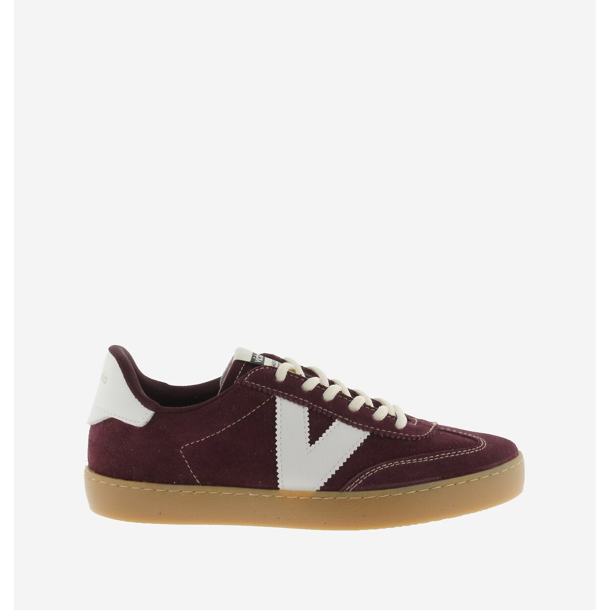 Baskets en cuir bordeaux, VICTORIA