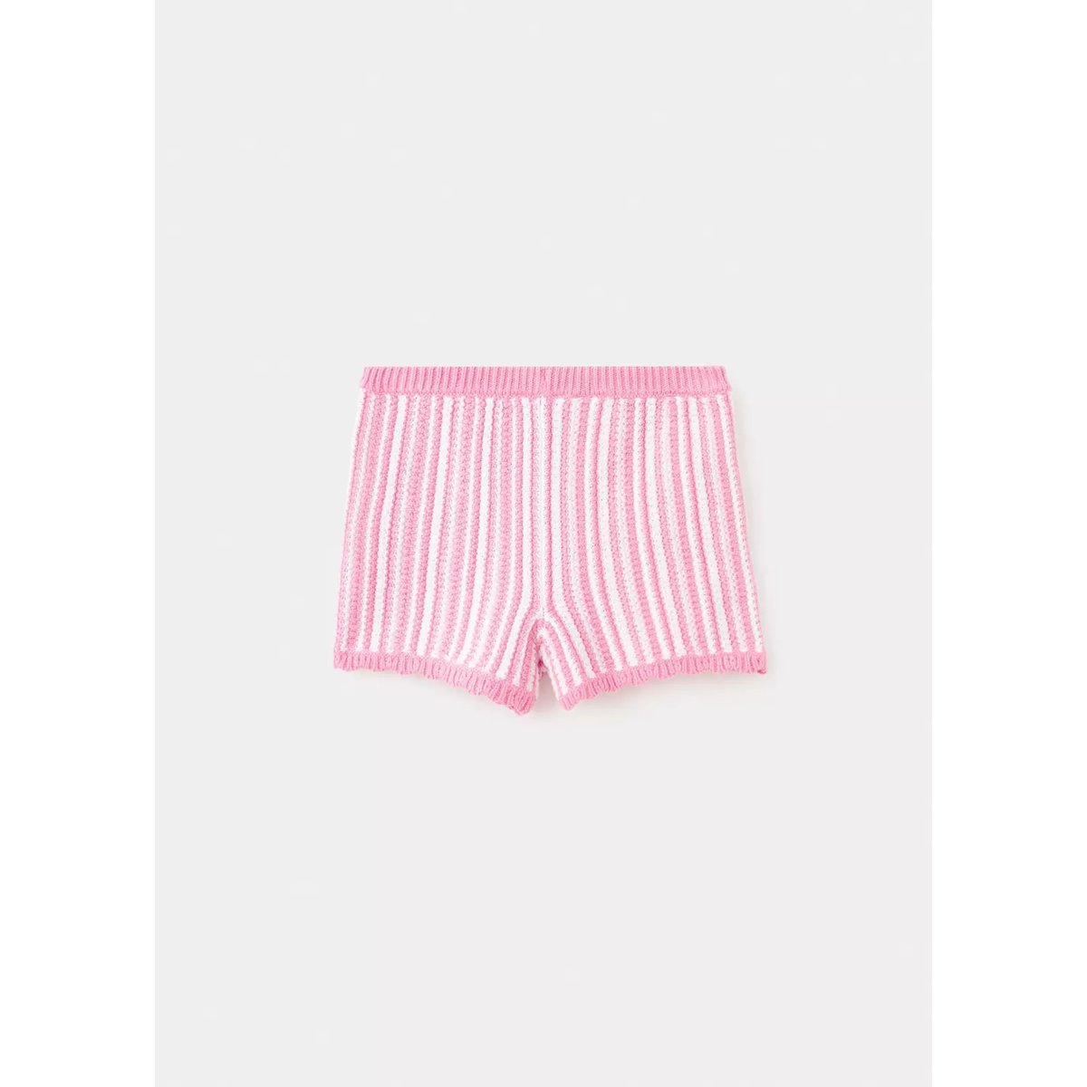 Short en crochet à rayures rose, MANGO BABY