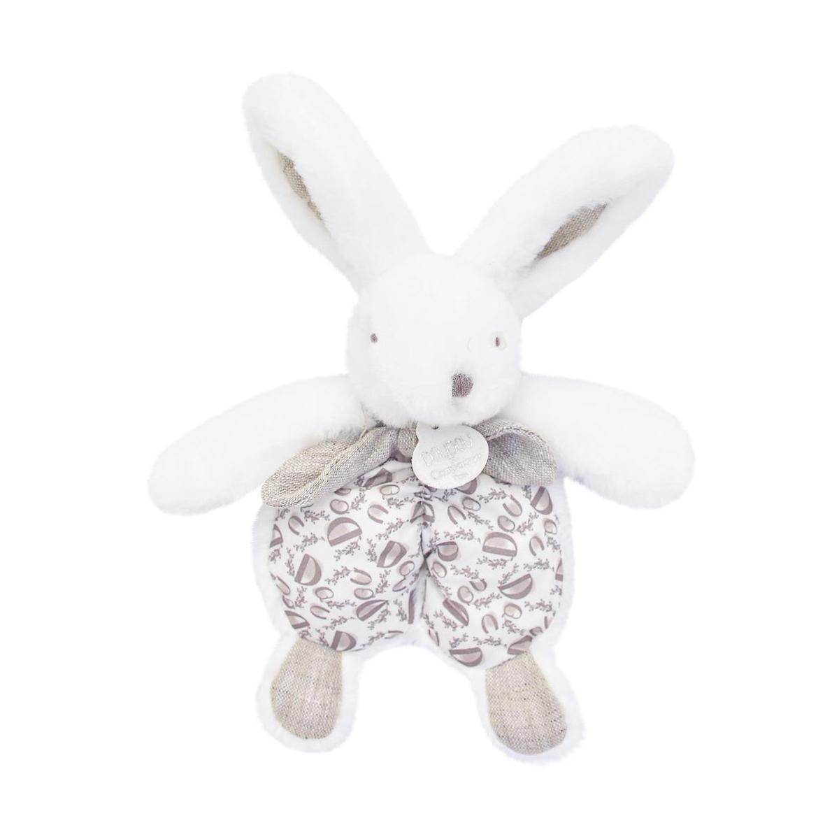 Peluche Lapin Doudou blanc, DOUDOU ET COMPAGNIE