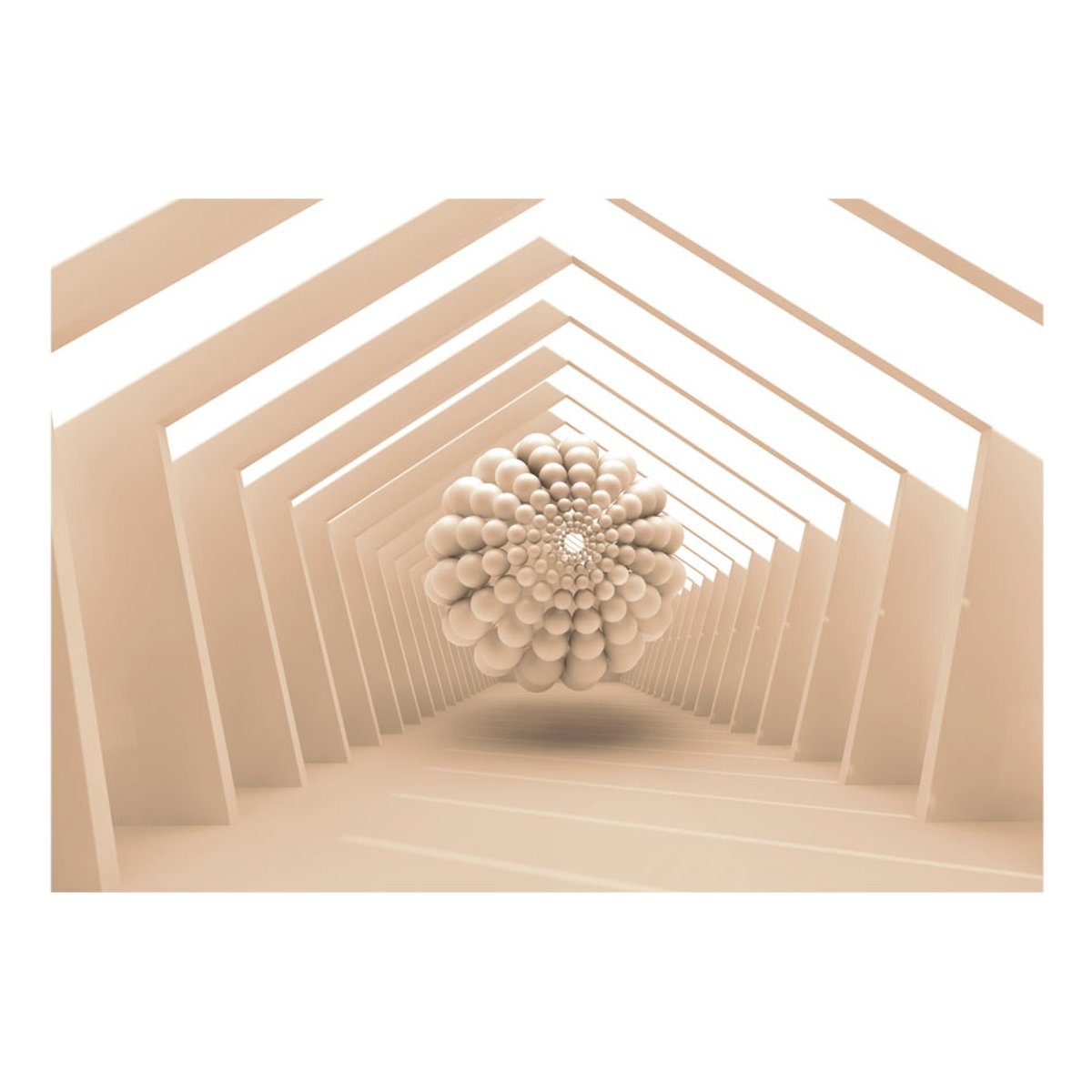 Papier peint intissé panoramique Abstractions Abstract Corridor beige, EDEN
