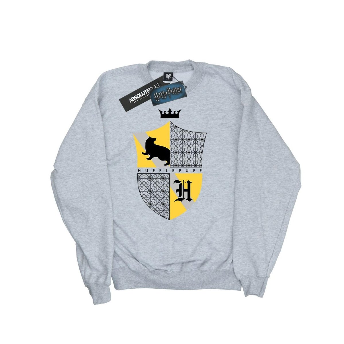 Sweat HUFFLEPUFF gris chiné, HARRY POTTER