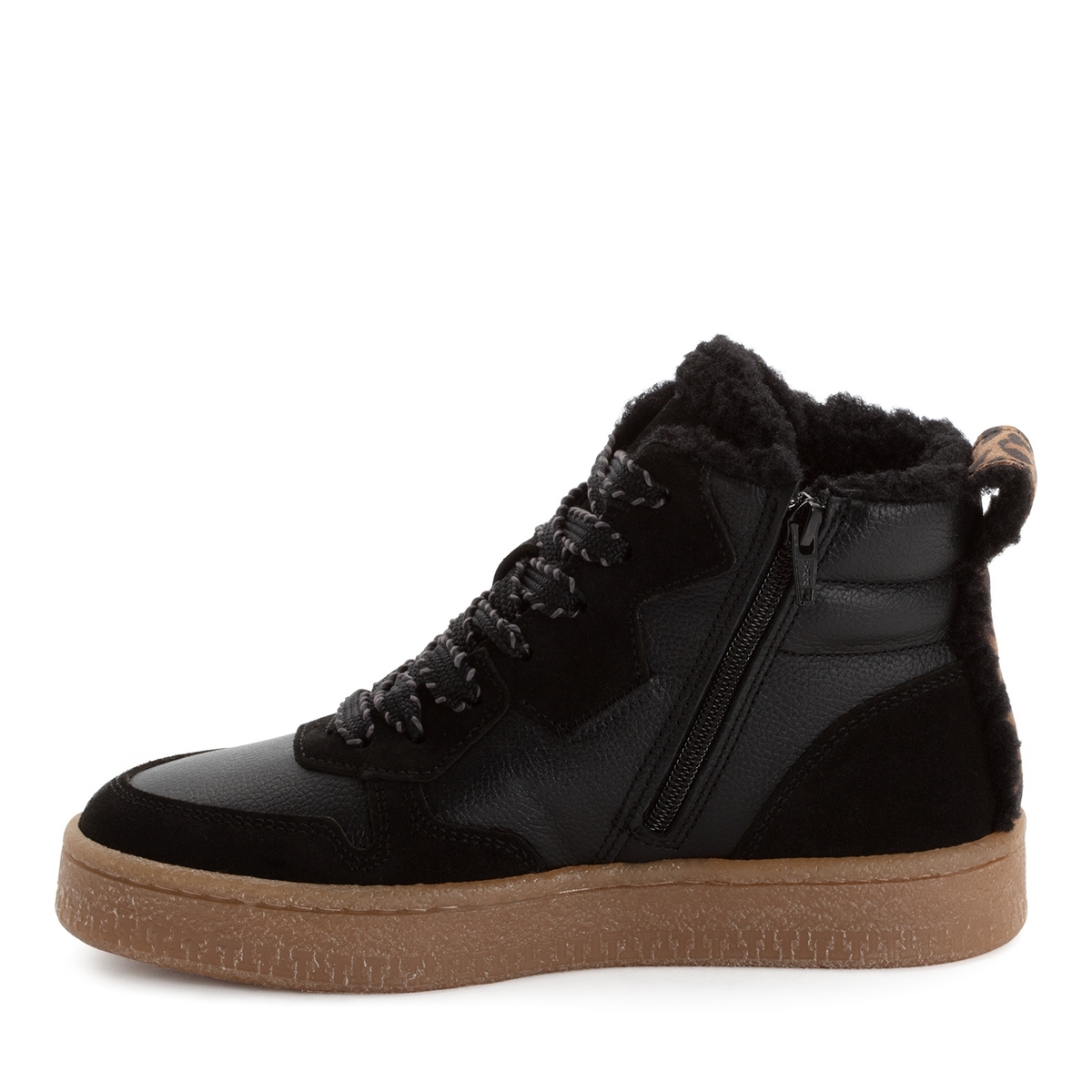Basket à talon noir combiné, TAMARIS