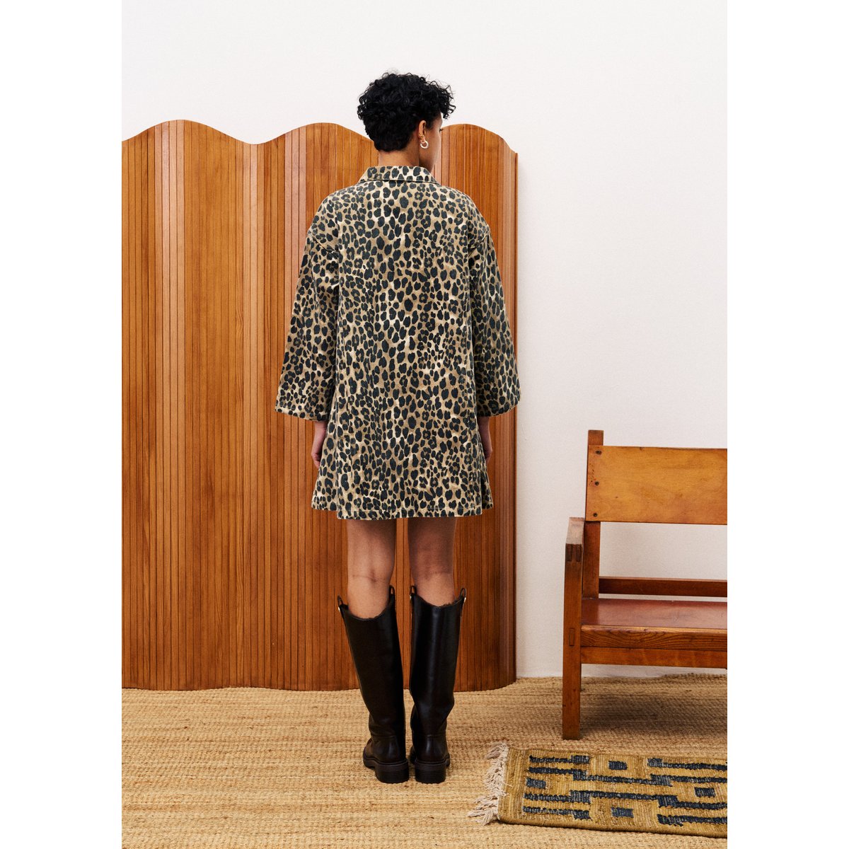 Robe en coton à motif léopard CHARDON leopard, FRNCH